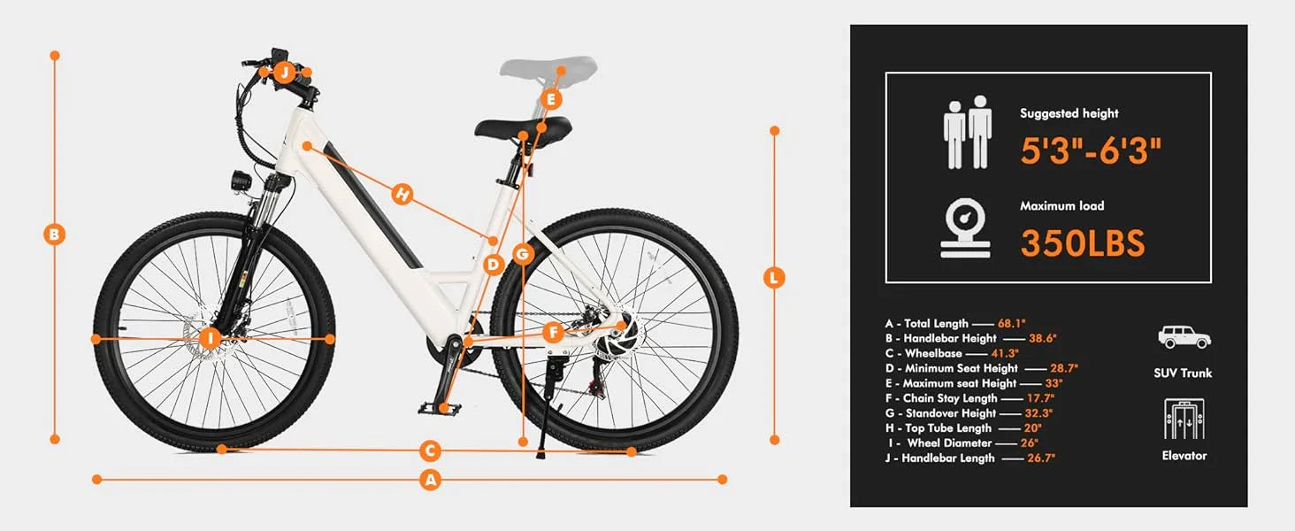 eBike Boys 750W Electric Bike - Step-Through Frame, 36V Battery - Energize Trek