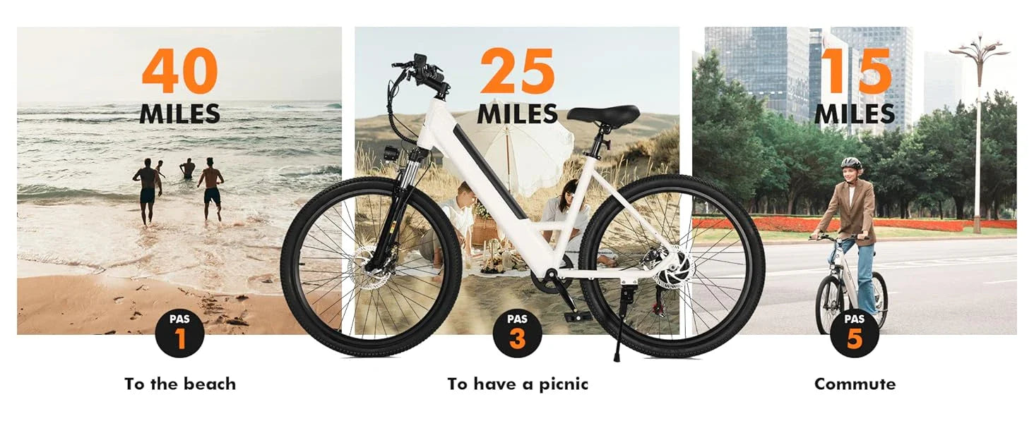 eBike Boys 750W Electric Bike - Step-Through Frame, 36V Battery - Energize Trek