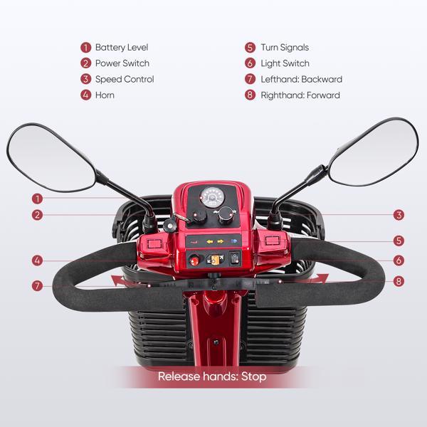 4-wheel Electric Scooter With Basket And Extended Battery
