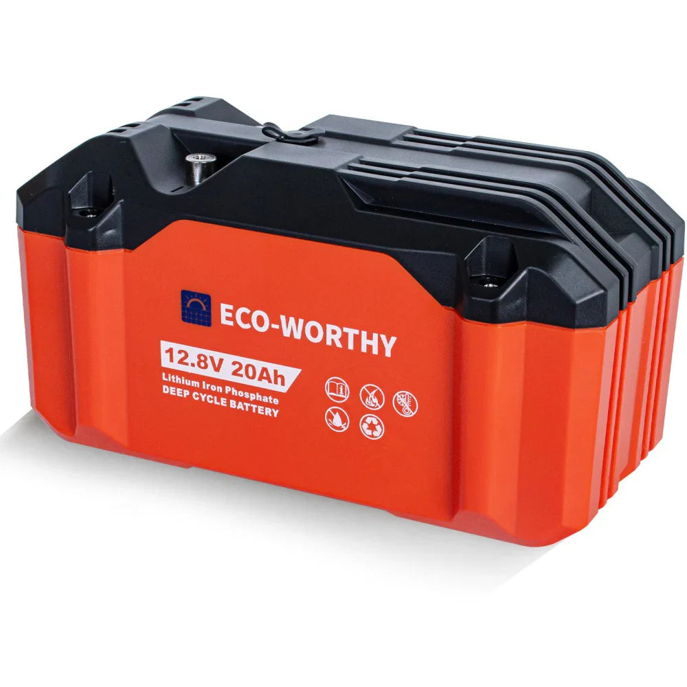 12V 20Ah Portable LiFePO4 Deep Cycle Rechargeable Battery - Energize Trek