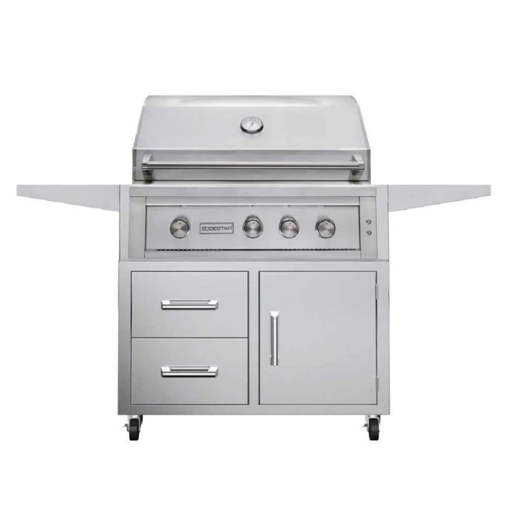 Edgestar 89K BTU 36" Liquid Propane Freestanding LED Lighting Grill Cart With Rotisserie (SAK85914) - Energize Trek