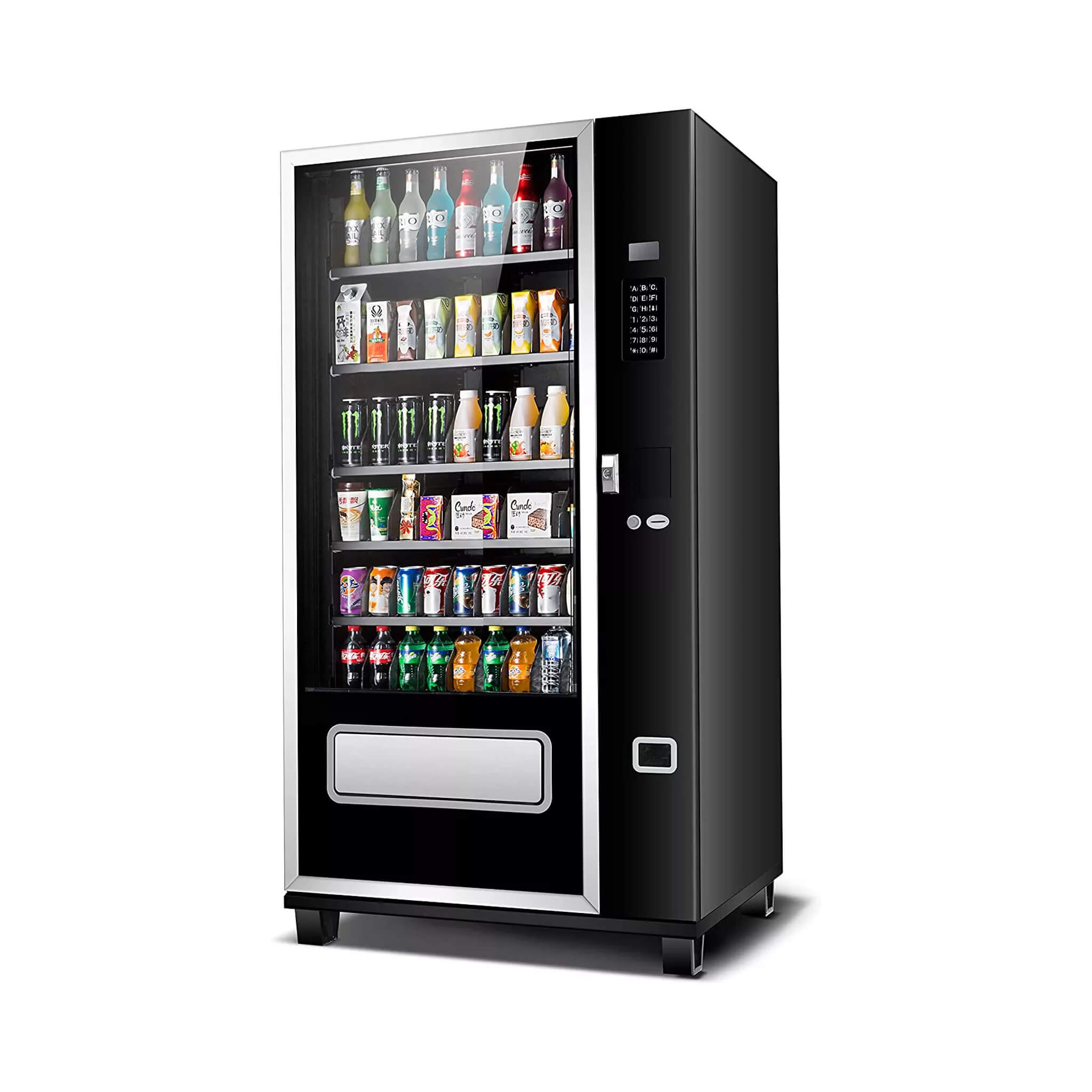 Epx Large 6FT Snacks And Drinks Combo Vending Machine With Dual Zone Refrigeration And Bill Acceptor [EP-G654] (SAK47539) - Energize Trek