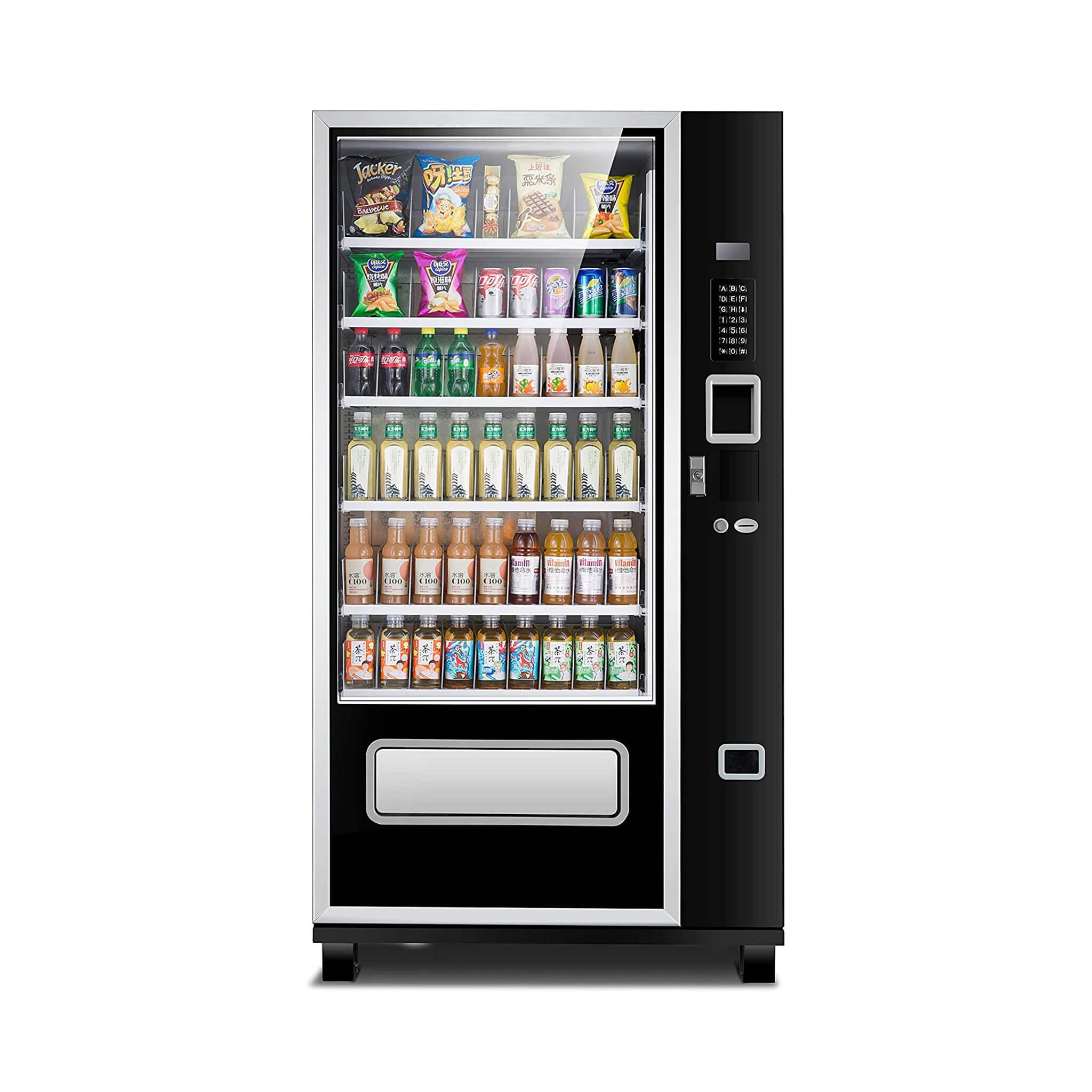Epx Large 6FT Snacks And Drinks Combo Vending Machine With Dual Zone Refrigeration And Bill Acceptor [EP-G654] (SAK47539) - Energize Trek