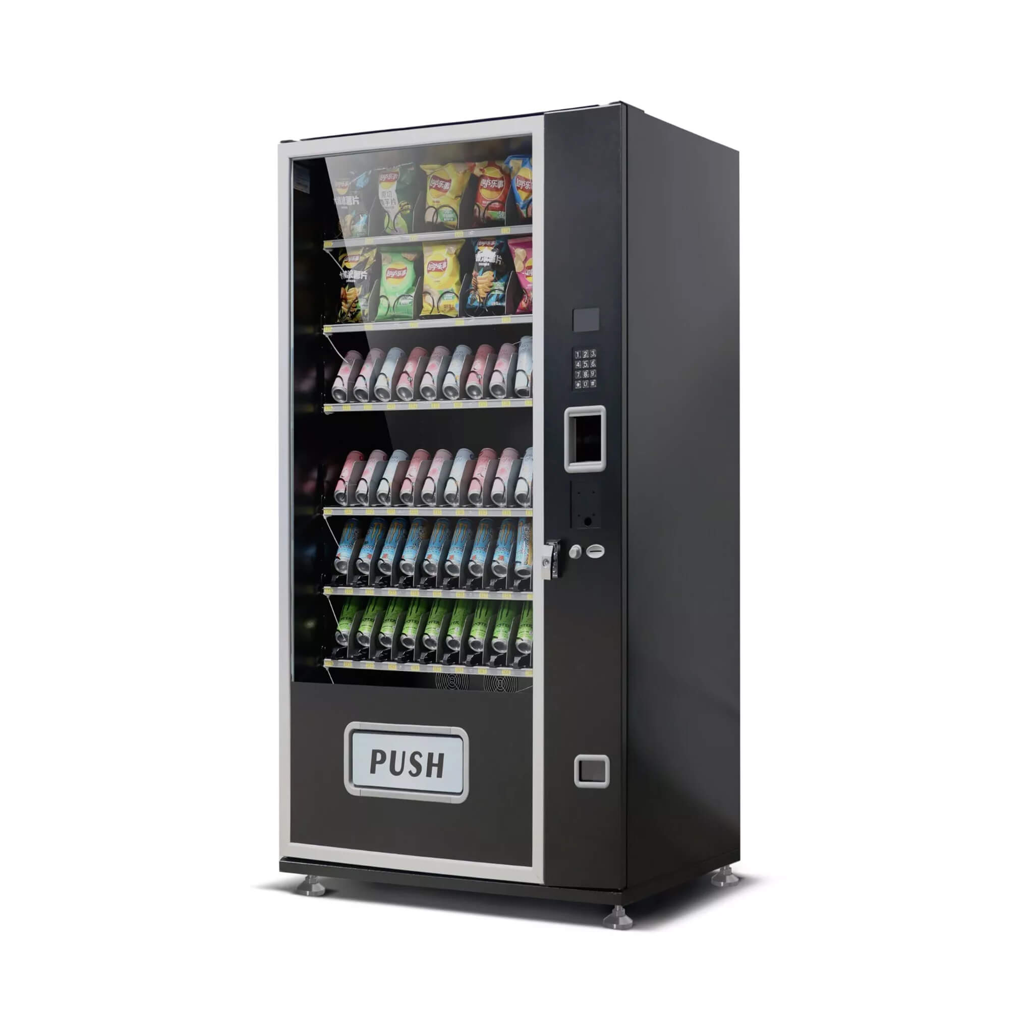 Epx Extra Large 6FT Snacks And Drinks Combo Vending Machine With Dual Zone Refrigeration And Bill Acceptor [EP-G660] (SAK12960) - Energize Trek