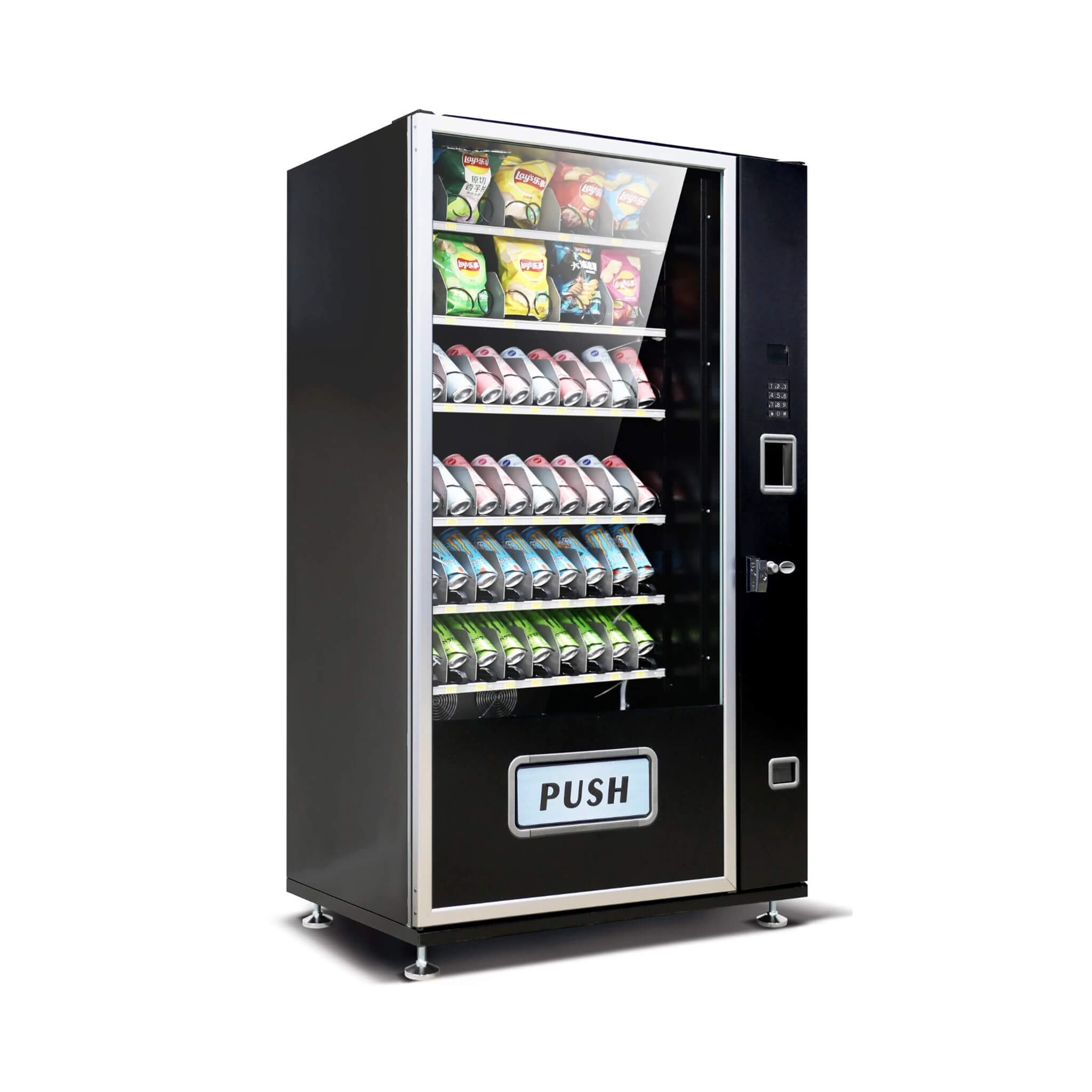 Epx Extra Large 6FT Snacks And Drinks Combo Vending Machine With Dual Zone Refrigeration And Bill Acceptor [EP-G660] (SAK12960) - Energize Trek