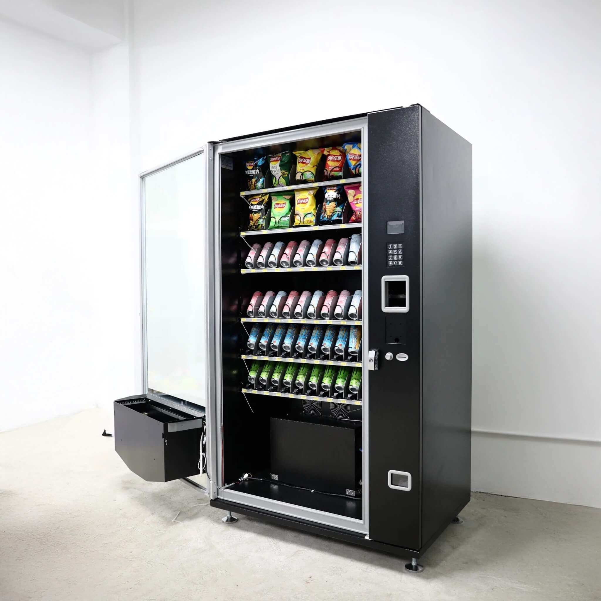 Epx Extra Large 6FT Snacks And Drinks Combo Vending Machine With Dual Zone Refrigeration And Bill Acceptor [EP-G660] (SAK12960) - Energize Trek