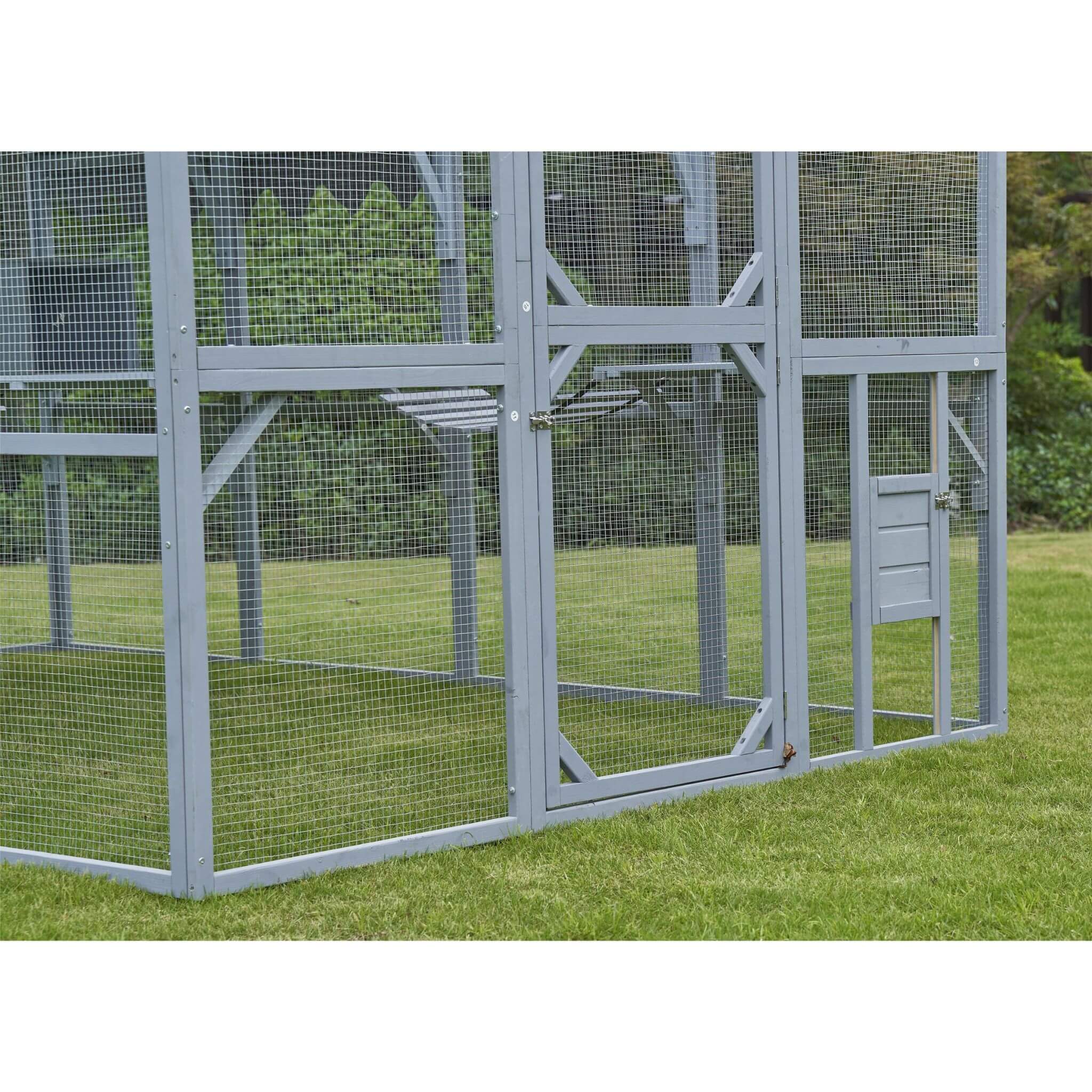Extra Large Outdoor Cat Kitten Playpen House With Platforms, And Waterproof Cover (SAK55092) - Energize Trek