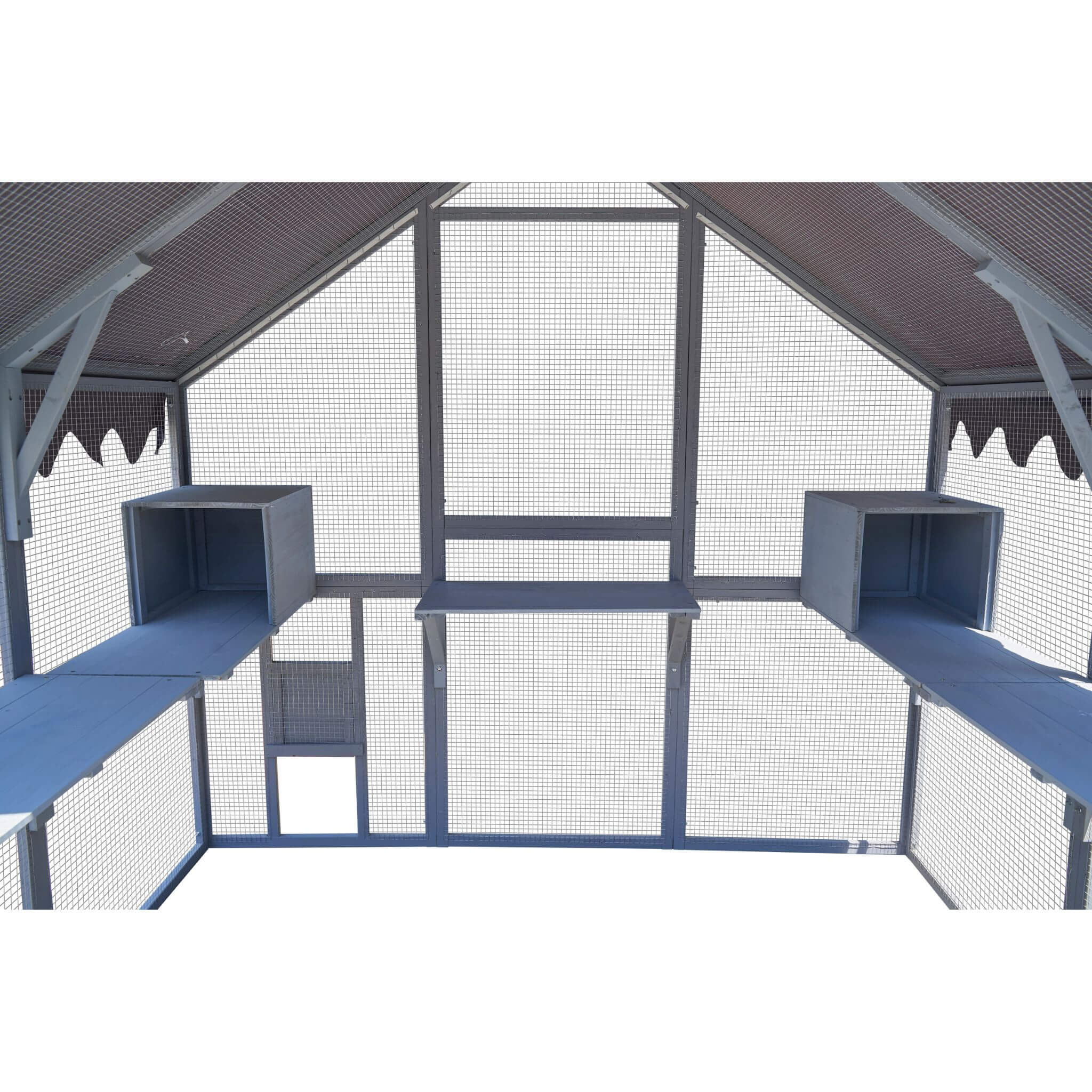 Extra Large Outdoor Cat Kitten Playpen House With Platforms, And Waterproof Cover (SAK55092) - Energize Trek