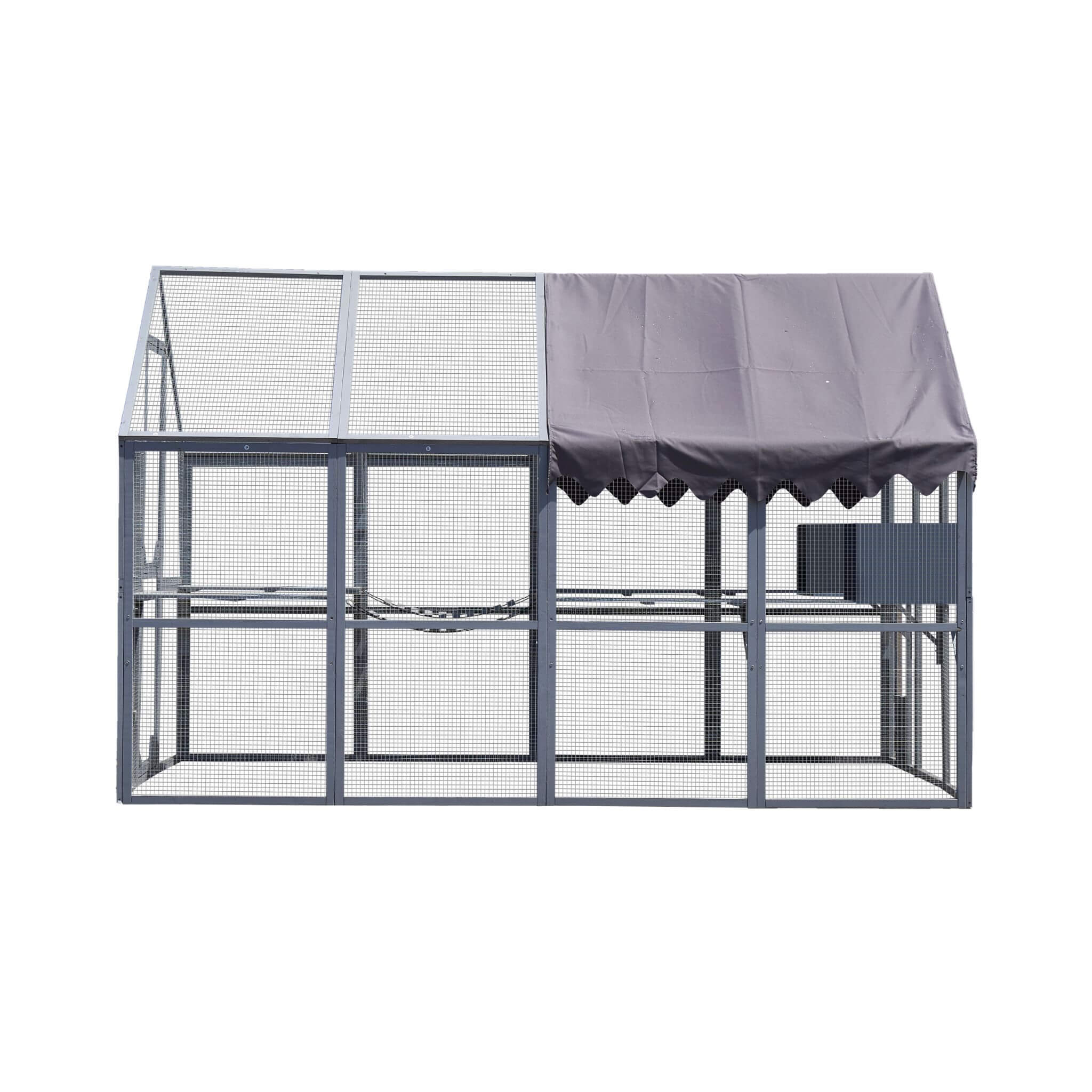 Extra Large Outdoor Cat Kitten Playpen House With Platforms, And Waterproof Cover (SAK55092) - Energize Trek