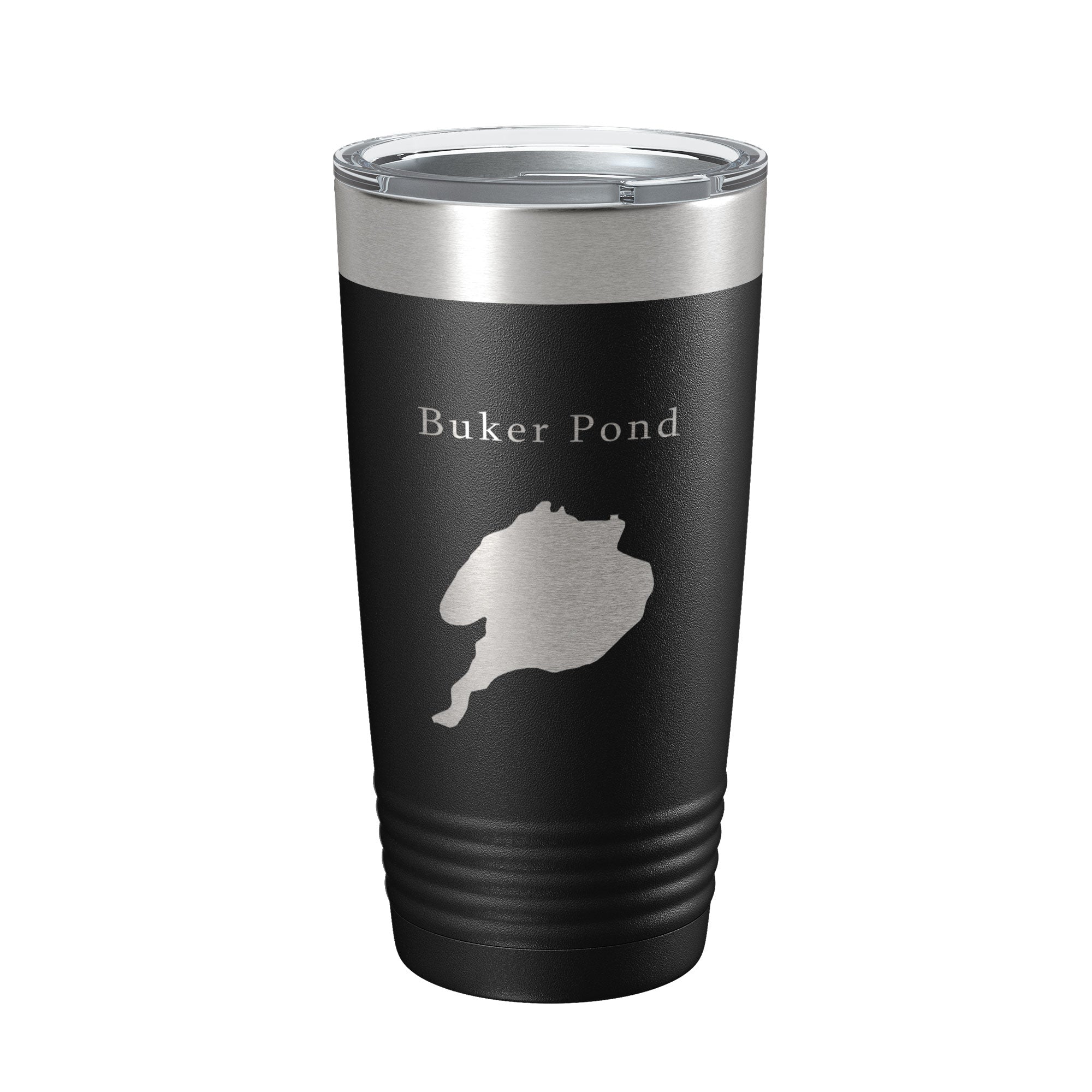 Buker Pond Tumbler Lake Map Travel Mug Insulated Laser Engraved Coffee Cup Maine 20 oz-0