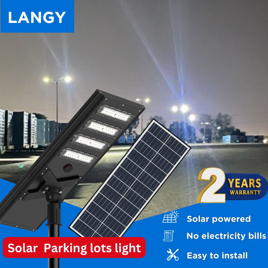 Commerical Solar Power LED Parking Lot Light - 2 Years Warranty - Energize Trek
