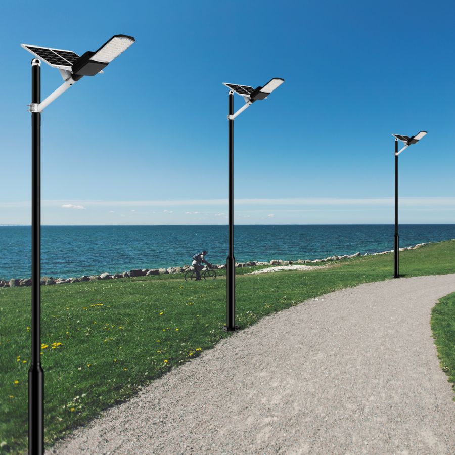 1200W solar street light with pole -30,000lumens - Energize Trek