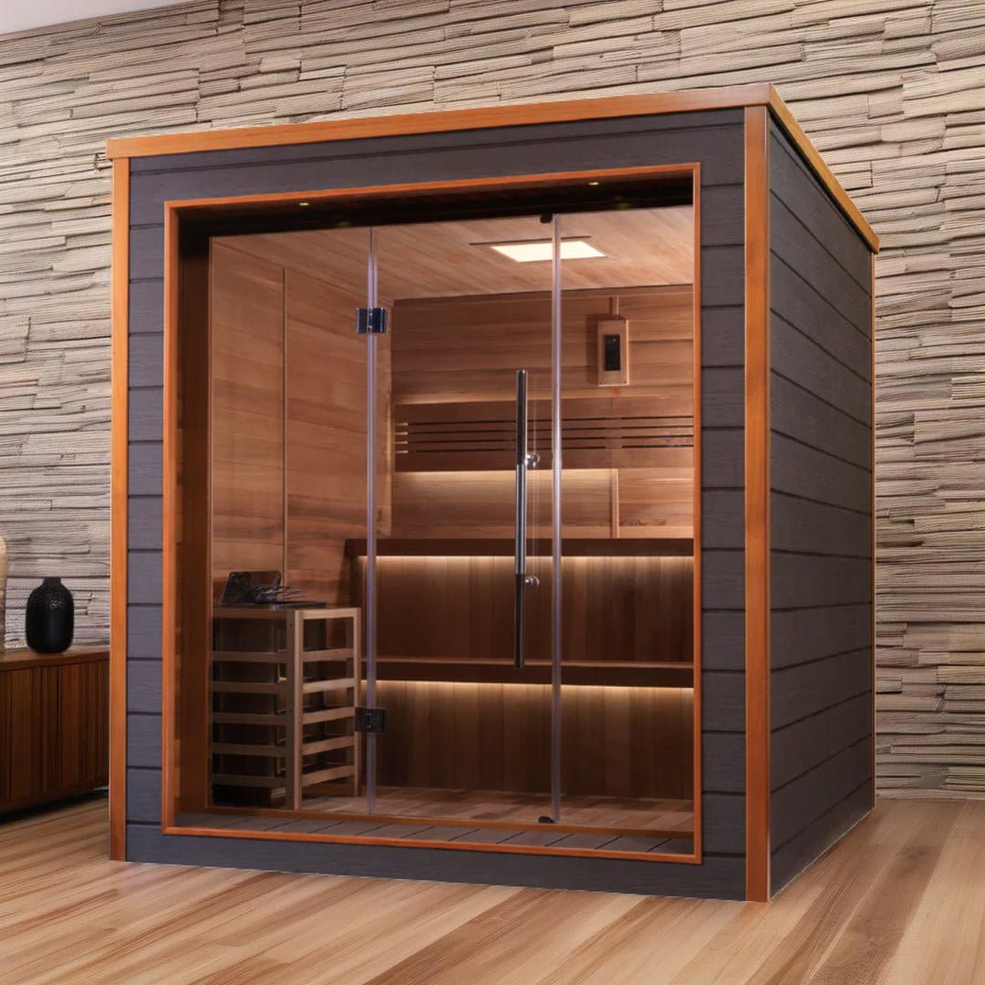 Golden Designs Bergen 6-Person Outdoor-Indoor Traditional Sauna - Energize Trek