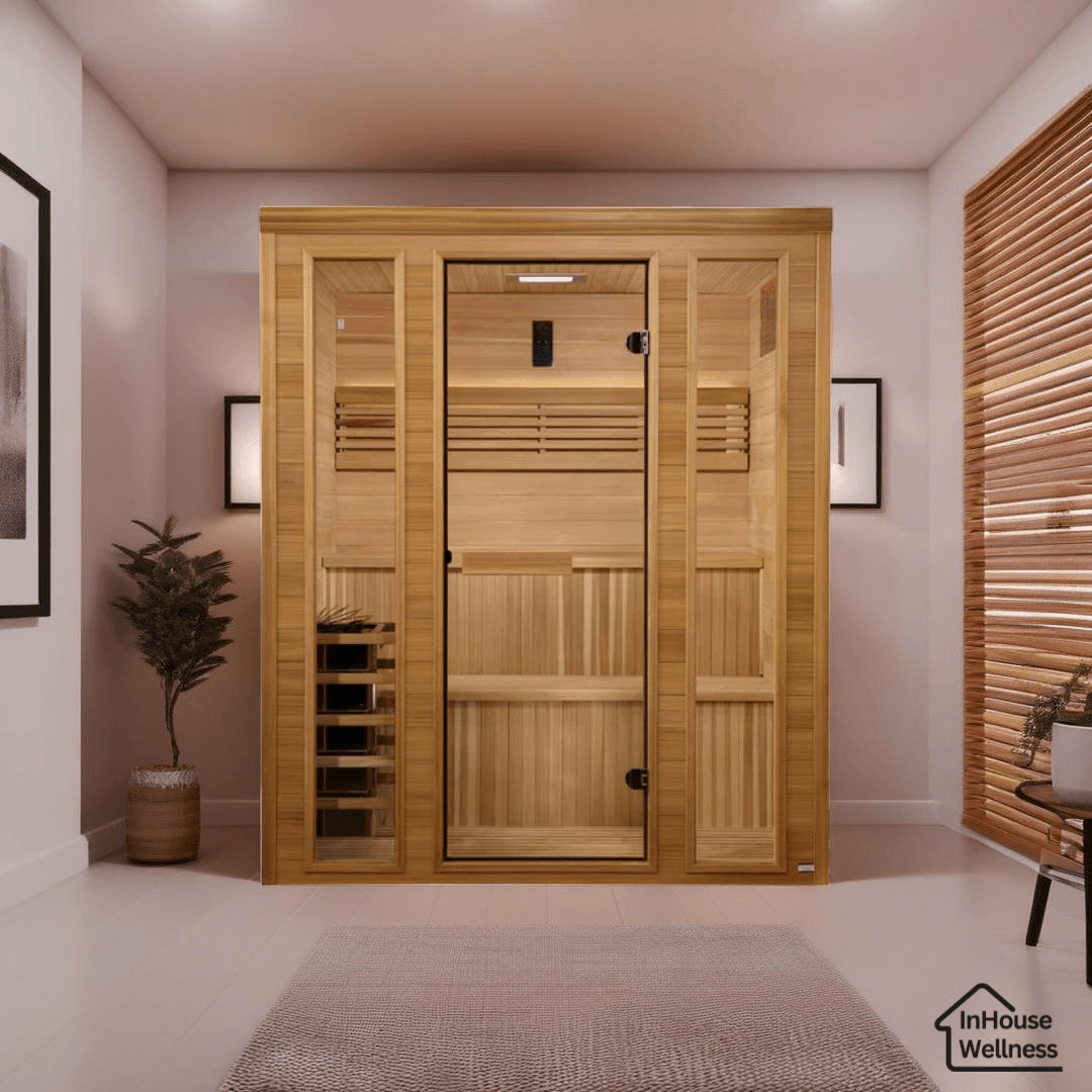 Golden Designs Engelberg Edition 6-Person Traditional Steam Sauna - Premium Clear Cedar - Energize Trek