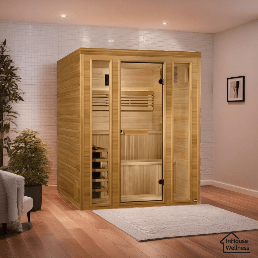 Golden Designs Engelberg Edition 6-Person Traditional Steam Sauna - Premium Clear Cedar - Energize Trek