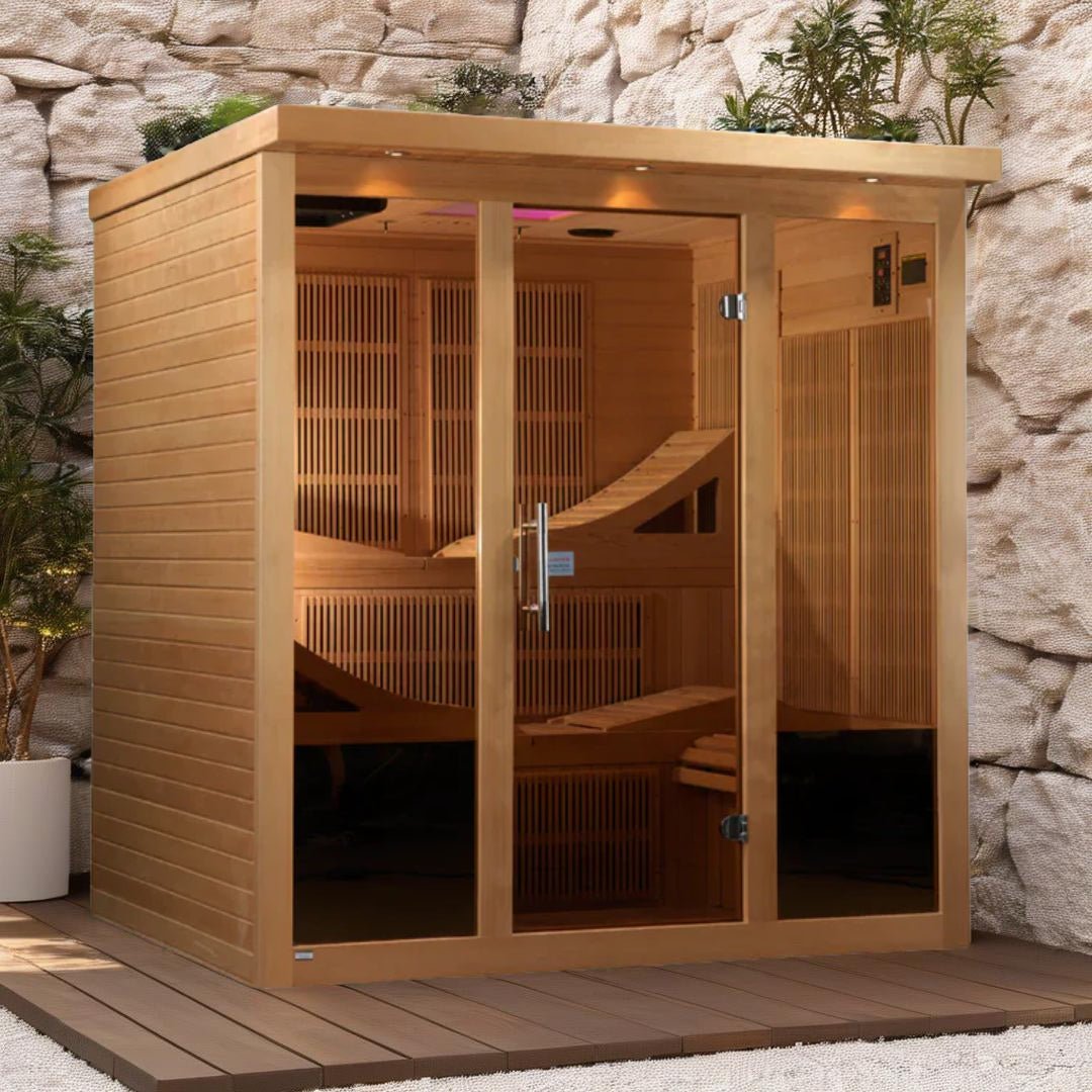 Golden Designs Monaco GDI-6996-01 Near Zero EMF 6-Person FAR Infrared Sauna - Energize Trek