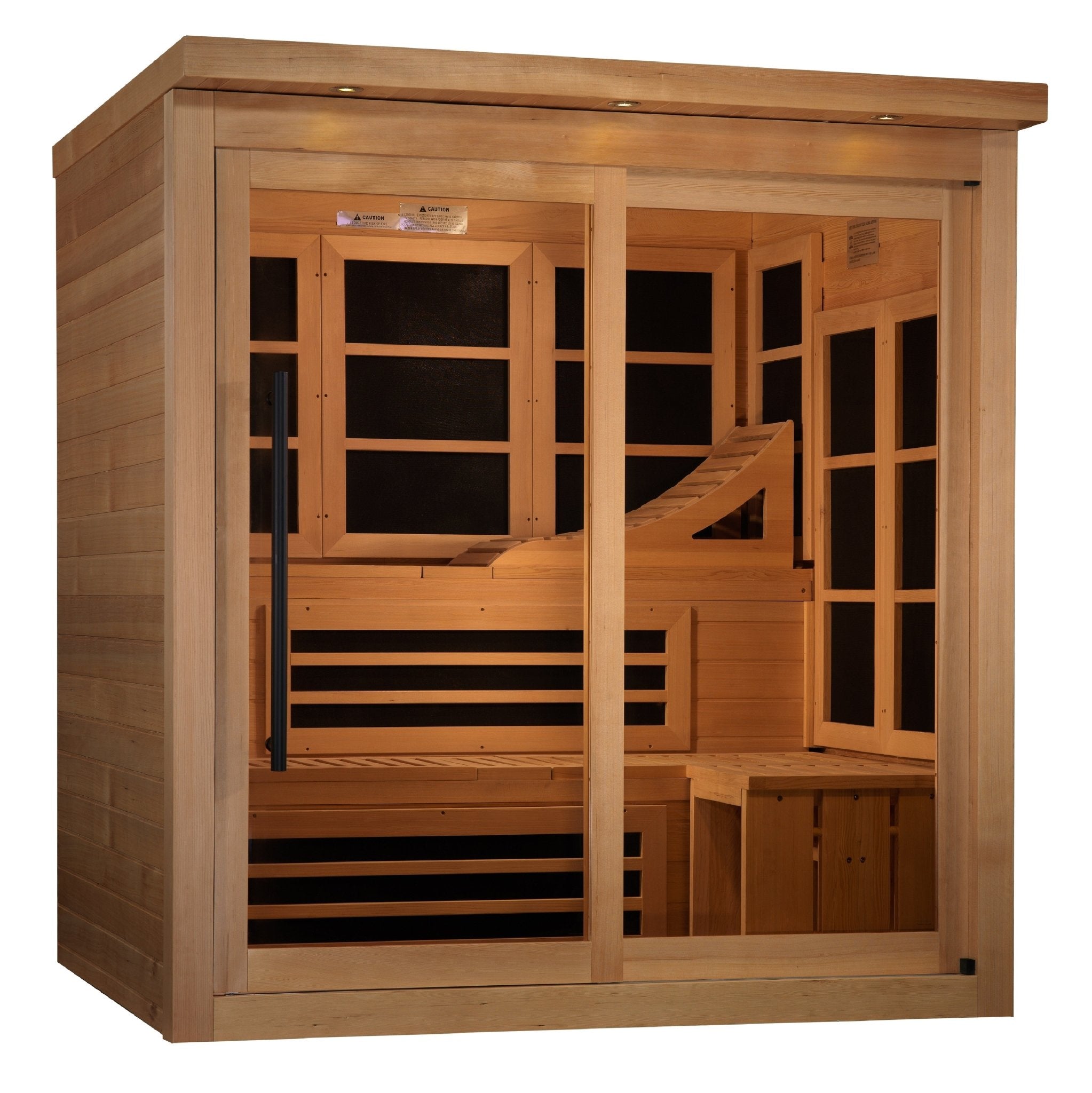Golden Designs Monaco Limited Edition GDI-6996-02 Near Zero EMF 6-Person FAR Infrared Sauna - Energize Trek