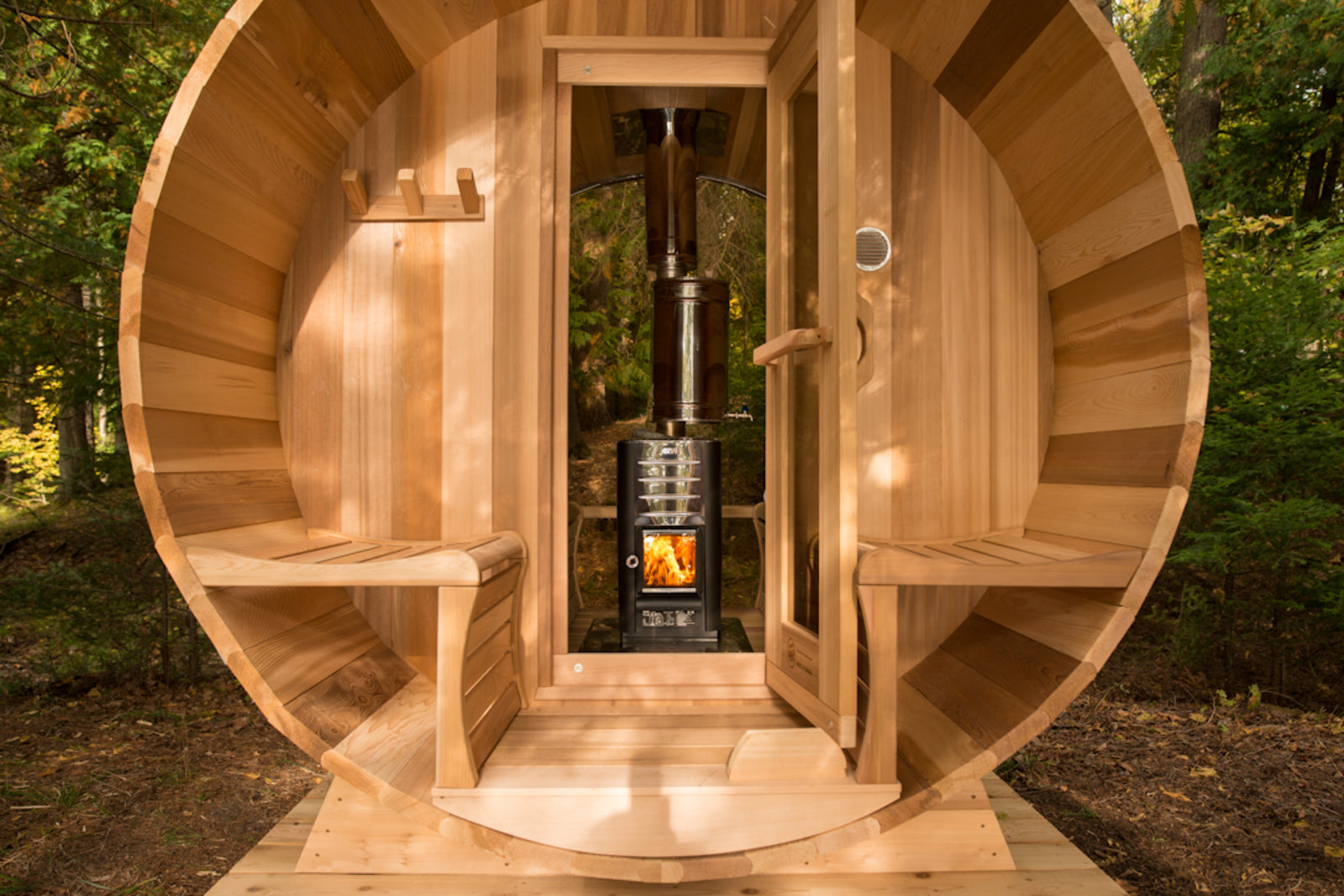 SAUNA EVOLUTION® Barrel Sauna Serenity Nature Air 4 - Energize Trek