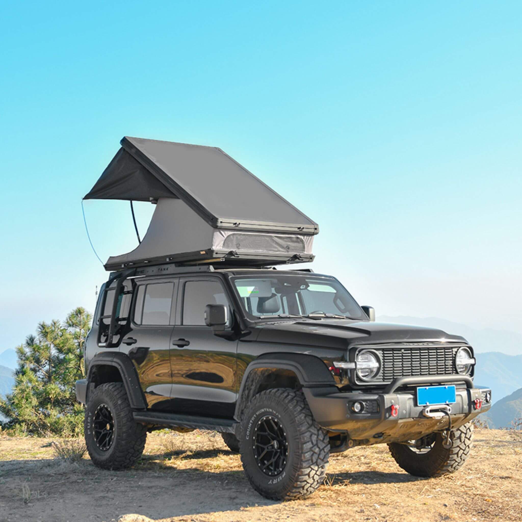 Heavy Duty 2-3 Person Hardshell Rooftop Tent With Ladder (SAK93120) - Energize Trek