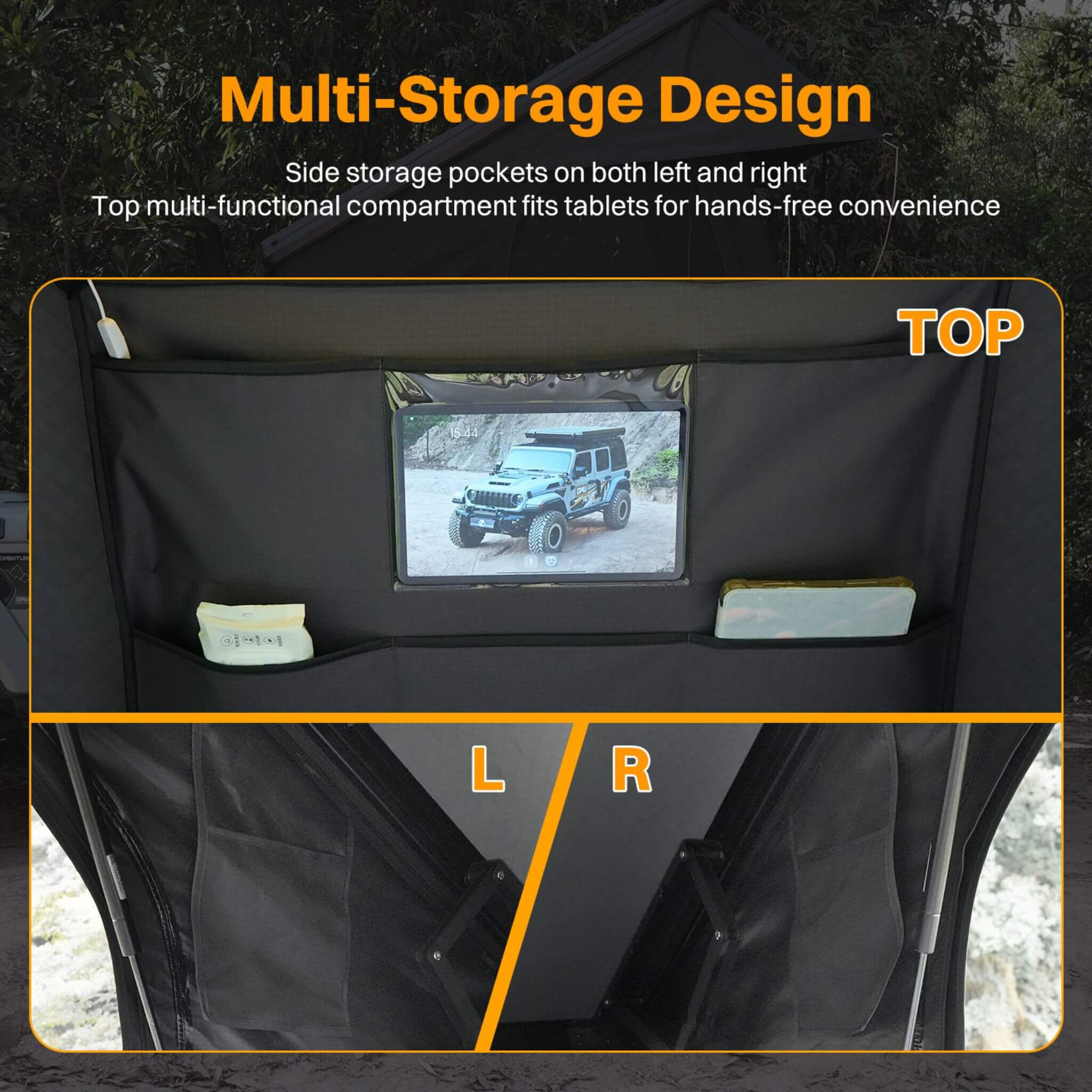 Heavy Duty 2-3 Person Hardshell Rooftop Tent With Ladder (SAK93120) - Energize Trek