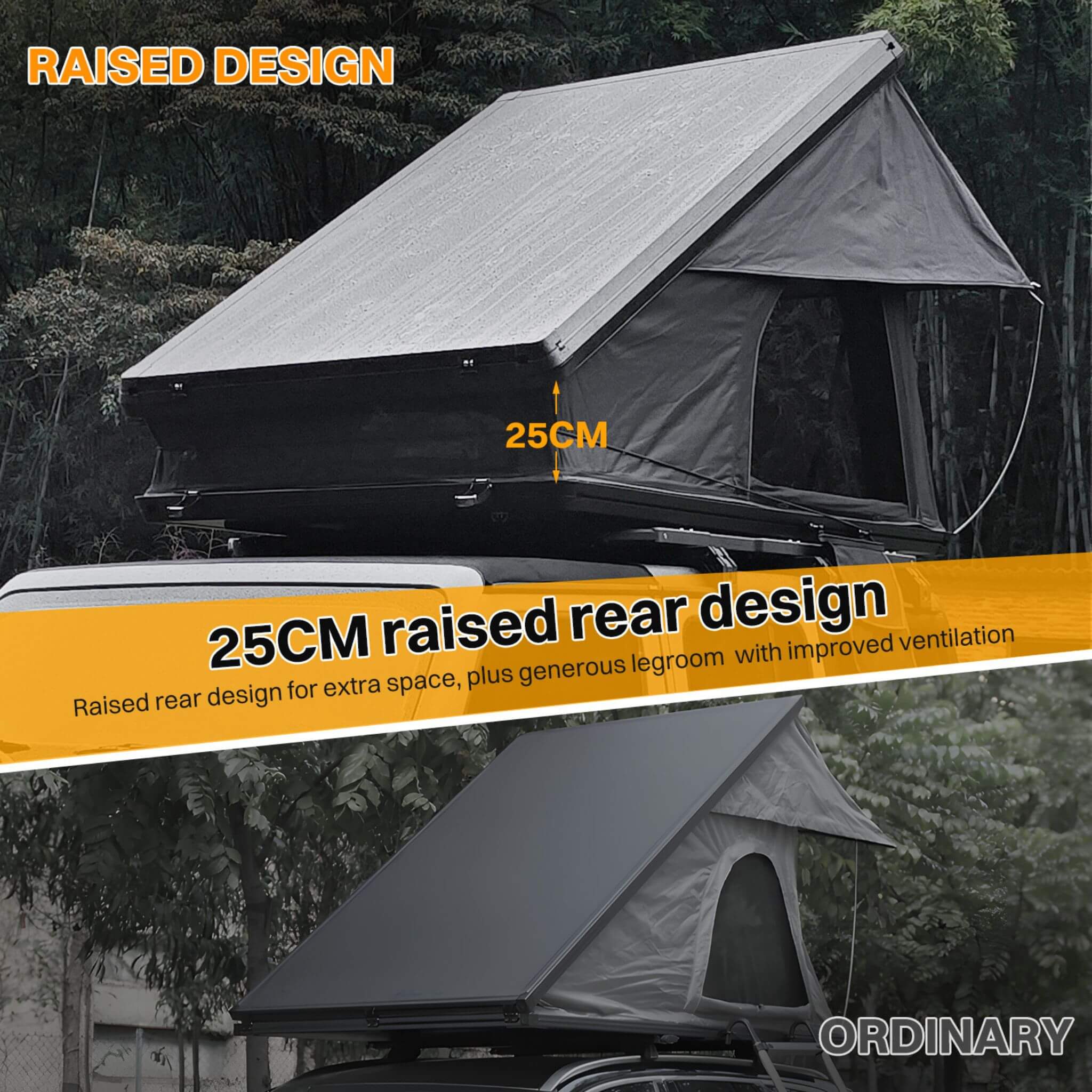 Heavy Duty 2-3 Person Hardshell Rooftop Tent With Ladder (SAK93120) - Energize Trek
