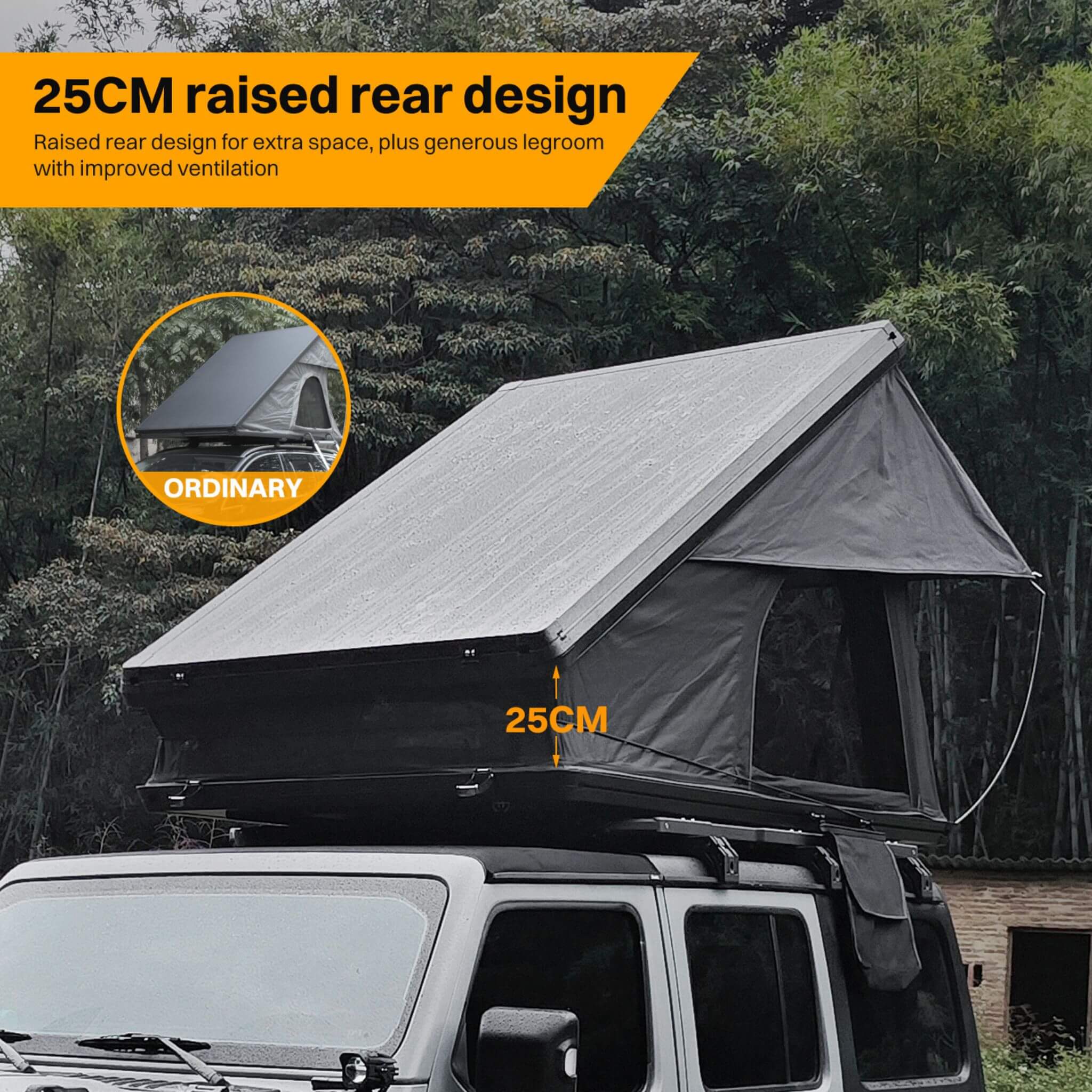 Heavy Duty 2-3 Person Hardshell Rooftop Tent With Ladder (SAK93120) - Energize Trek