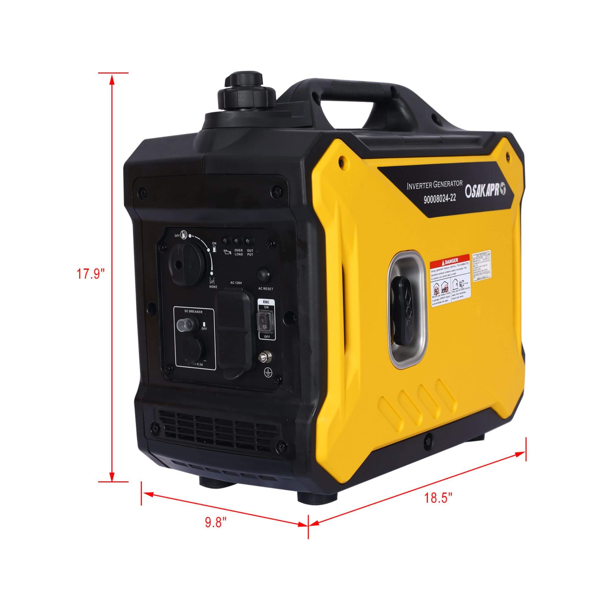 Heavy Duty 79CC Ultra Quiet 2000W Inverter Portable Gas Generator (SAK75290) - Energize Trek