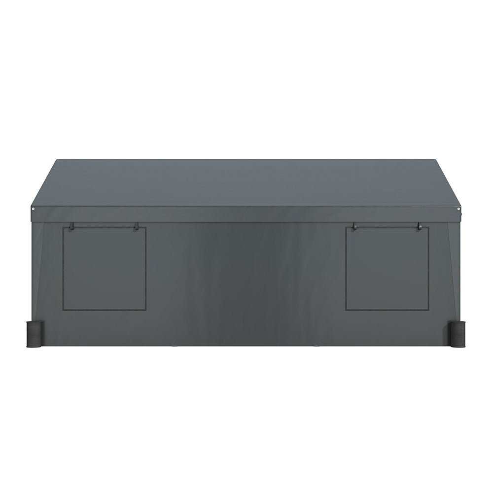 [12x20FT] Heavy Duty Outdoor Premium Garage Tarp Canopy Shelter W/ Removable Sidewalls (SAK94615) - Energize Trek