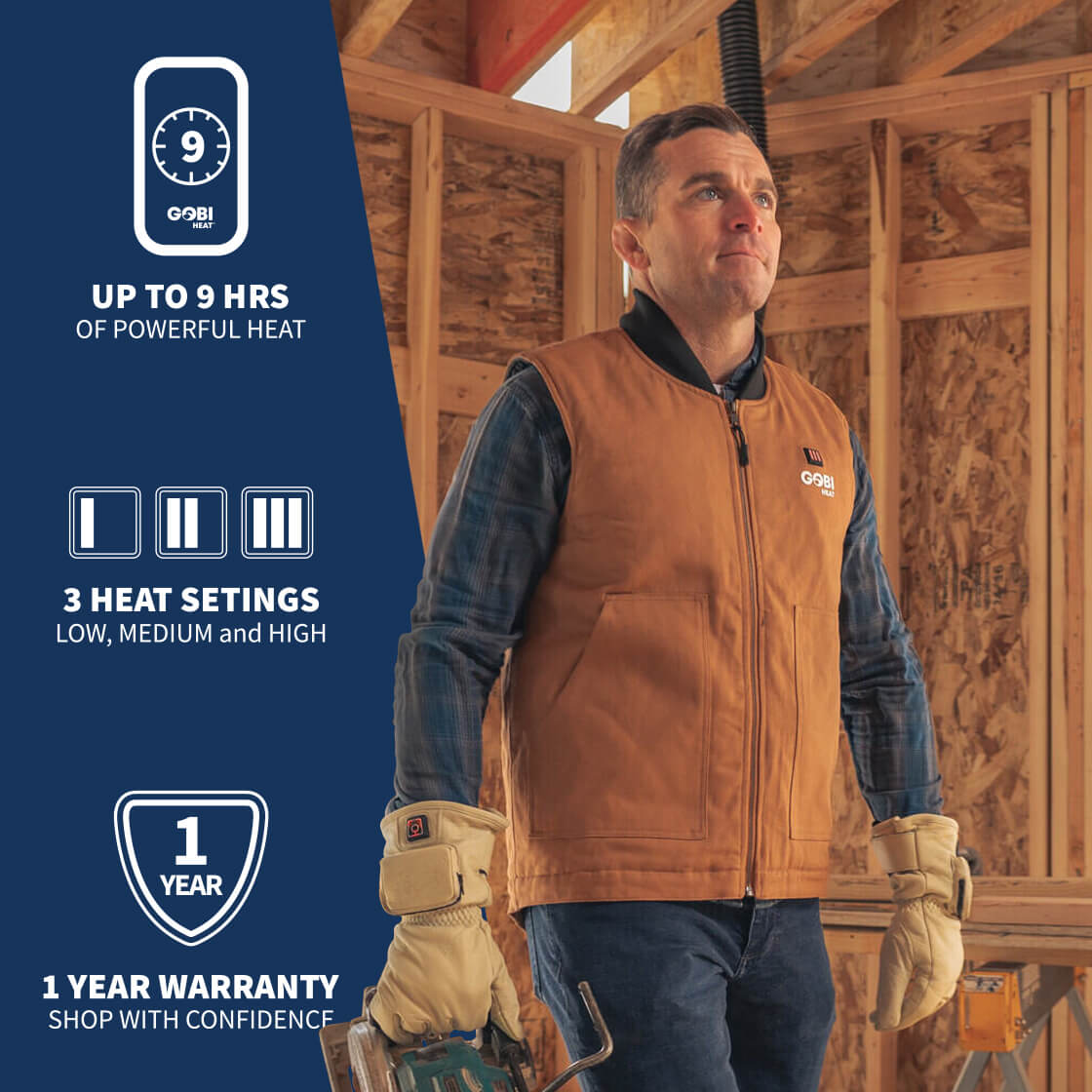 Ibex Mens Heated Workwear Vest - Energize Trek