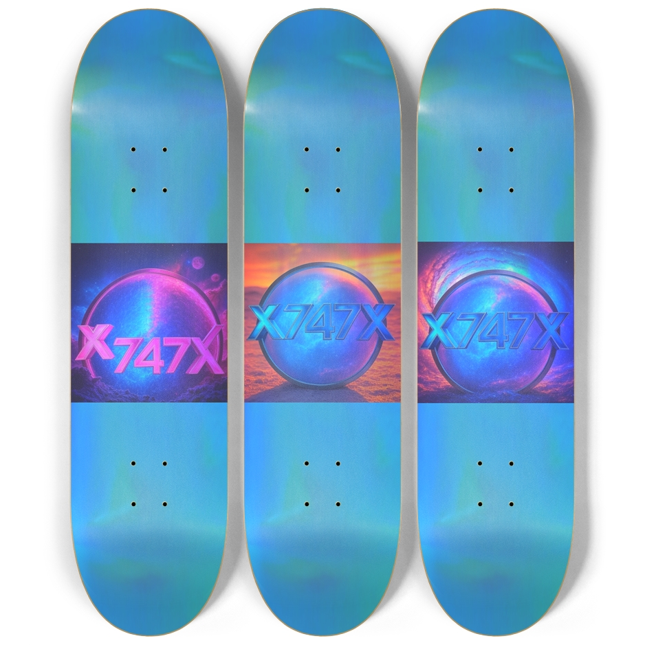 X747X 3 Deck Skateboard Series (Holo) - Energize Trek