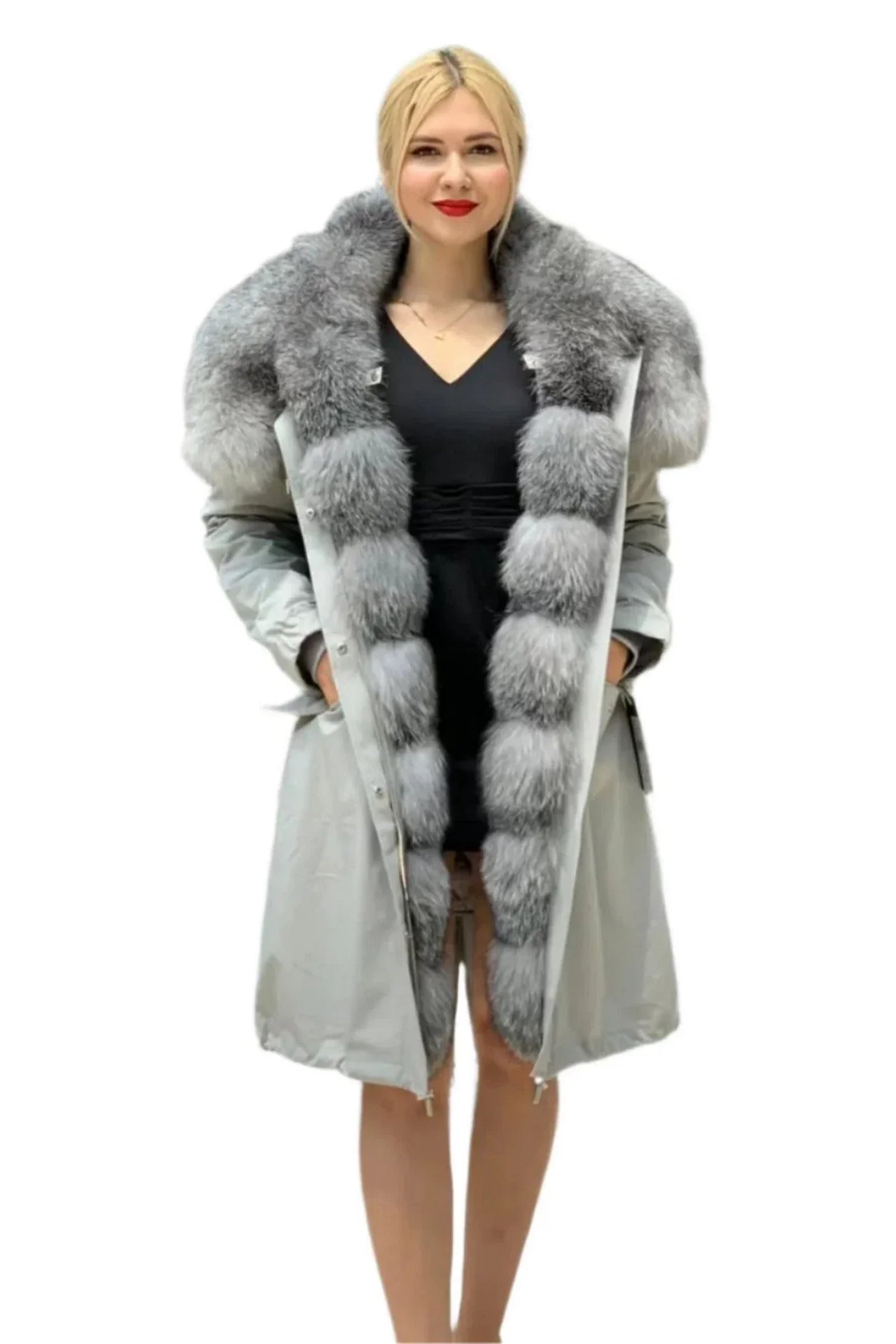 Fox Fully Fur Lined Hood Rabbit Insulated Parka - Energize Trek