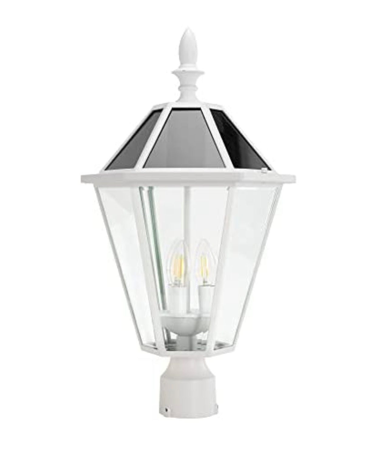 SmartYard LED Post Solar Light 22’ Outdoor,Dusk to Dawn Vintage Street Lights, 300LM, 2700K,Cast Aluminum - Energize Trek