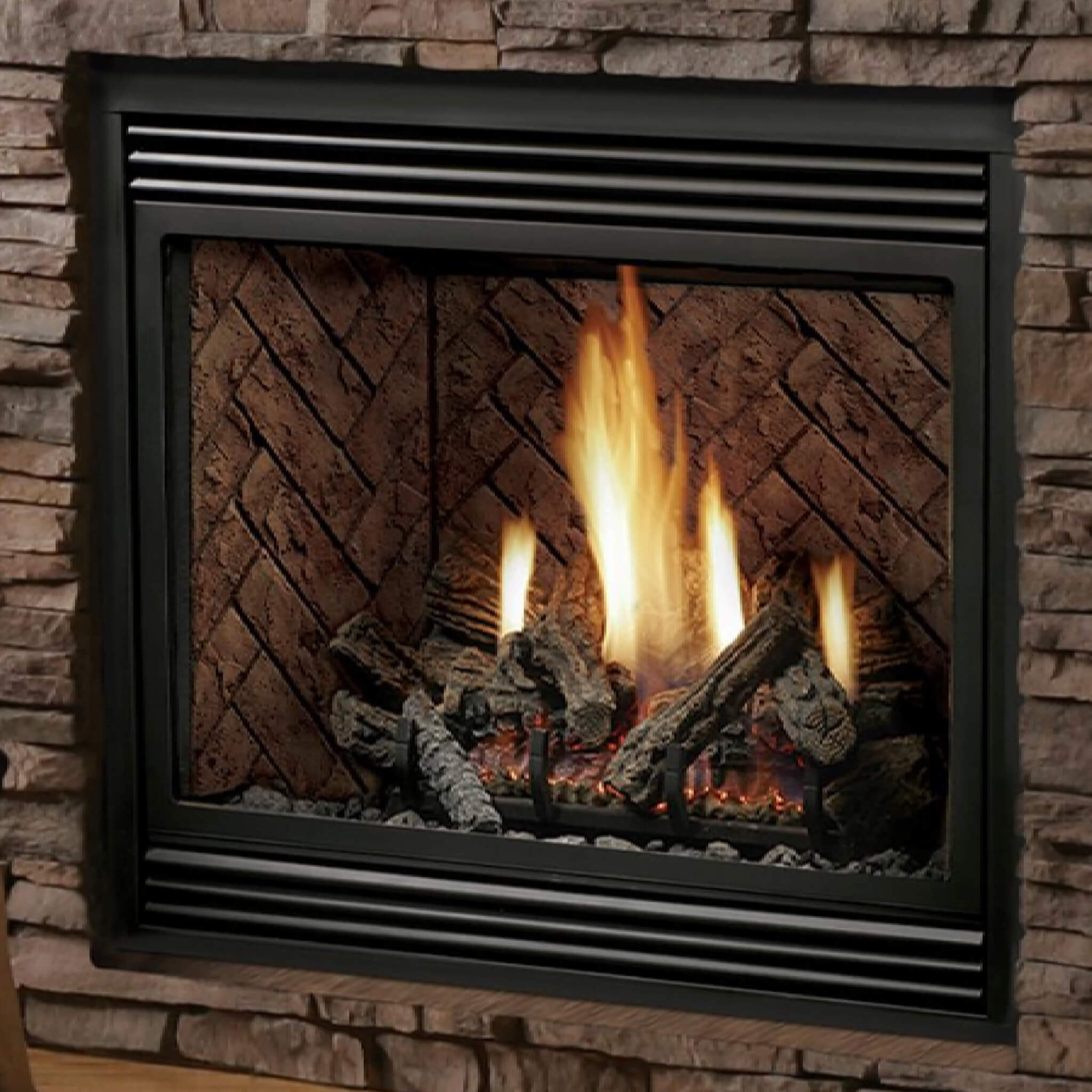 Kingsman Solace II 36" Zero Clearance 24K BTU Direct Vent Gas Fireplace [HBZDV3624] (SAK91459) - Energize Trek
