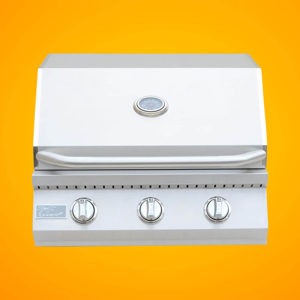 KoKoMo Grills 26" Premium 36K BTU LP/NG 3 Burner Built-In Stainless Steel Gas Grill (SAK82173) - Energize Trek