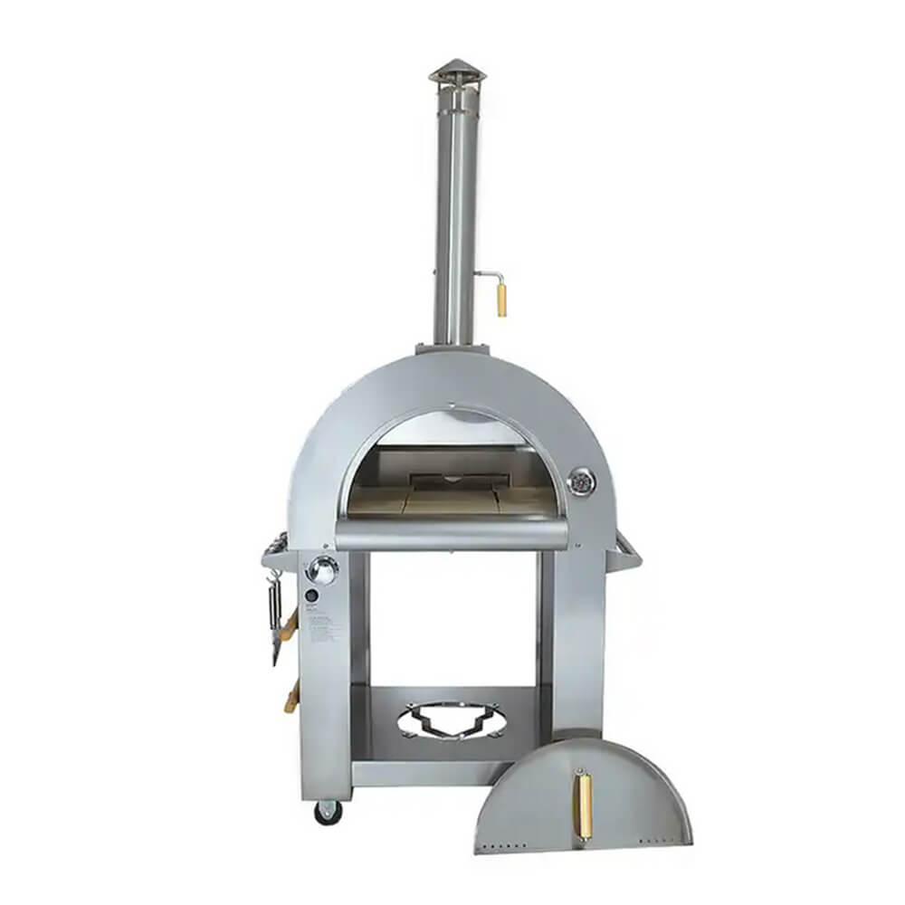 KoKoMo Grills Premium 32" Stainless Steel Dual Fuel Gas Or Wood Fired Pizza Oven (SAK14753) - Energize Trek
