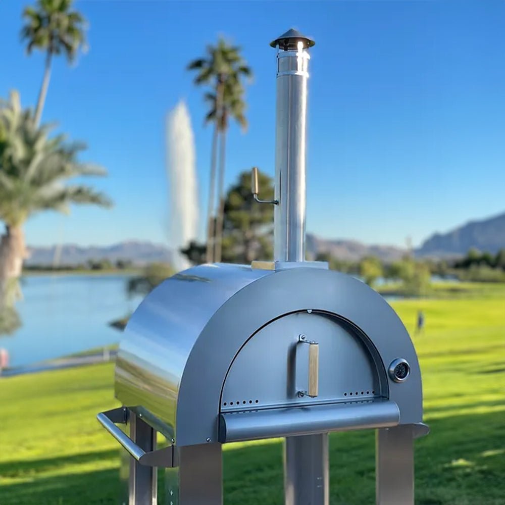 KoKoMo Grills Premium 32 Inch Stainless Steel Wood Fired Pizza Oven - KO-PIZZAOVEN (SAK92618) - Energize Trek