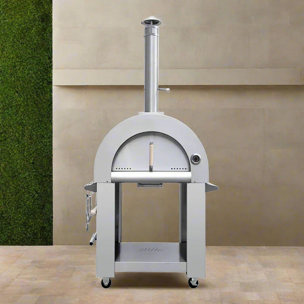 KoKoMo Grills Premium 32 Inch Stainless Steel Wood Fired Pizza Oven - KO-PIZZAOVEN (SAK92618) - Energize Trek