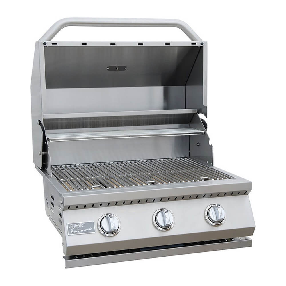 KoKoMo Grills 26" Premium 36K BTU LP/NG 3 Burner Built-In Stainless Steel Gas Grill (SAK82173) - Energize Trek