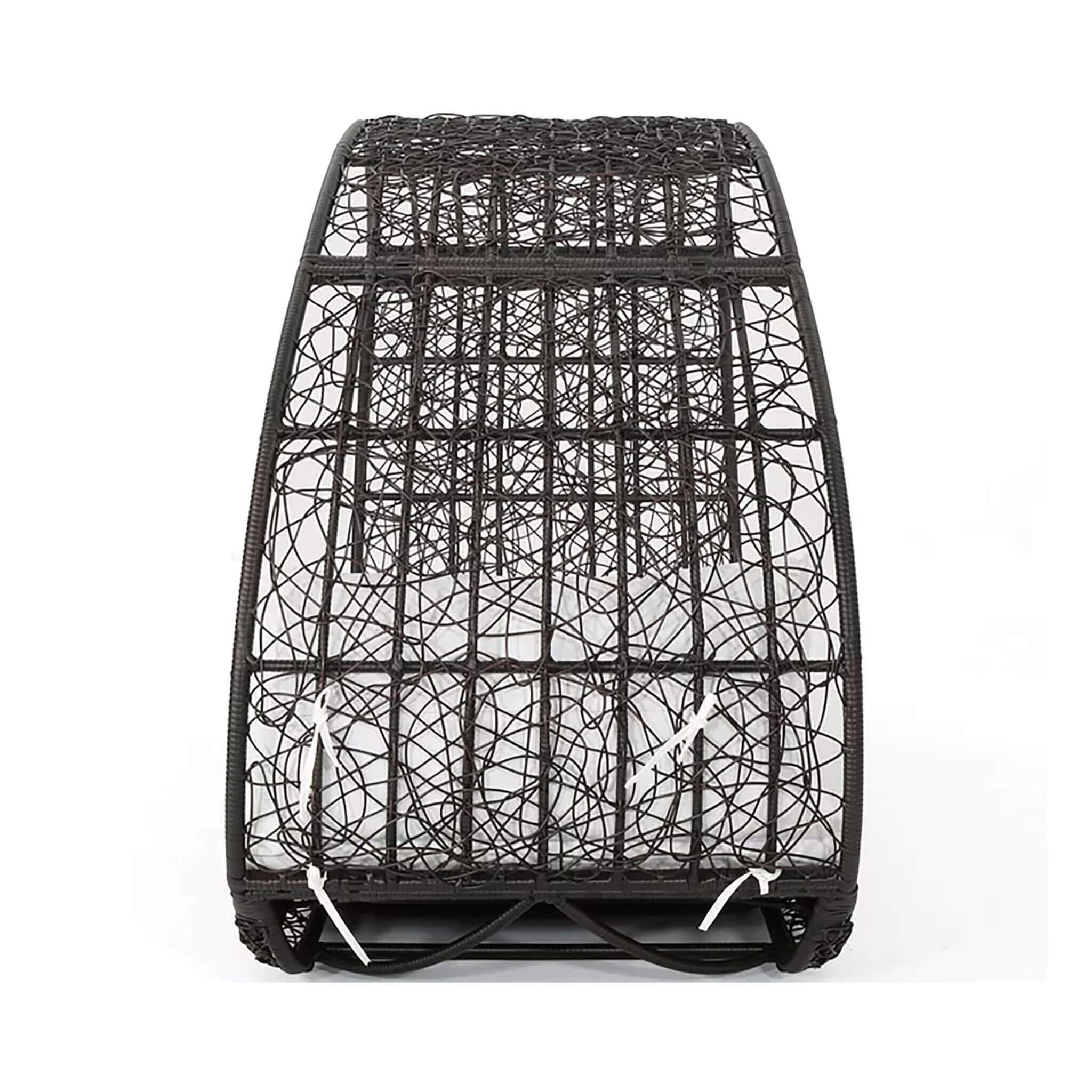 Large 2-Person Abigal Outdoor Wicker Daybed With Aluminum Frame And Cushions (SAK23942) - Energize Trek