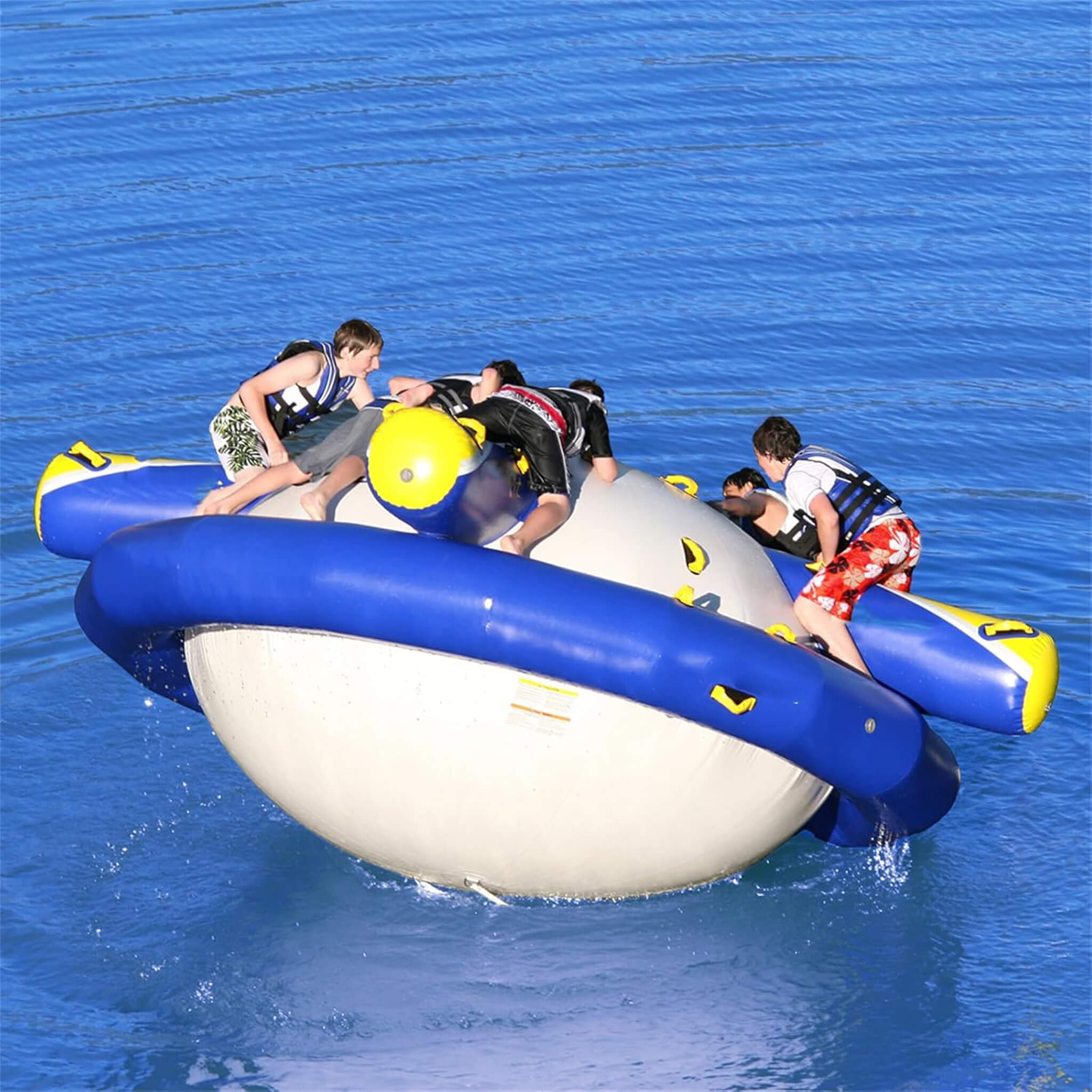 Large Inflatable Water Floating Gyro With Air Pump For Pools, Lakes And Rivers (SAK16741) - Energize Trek