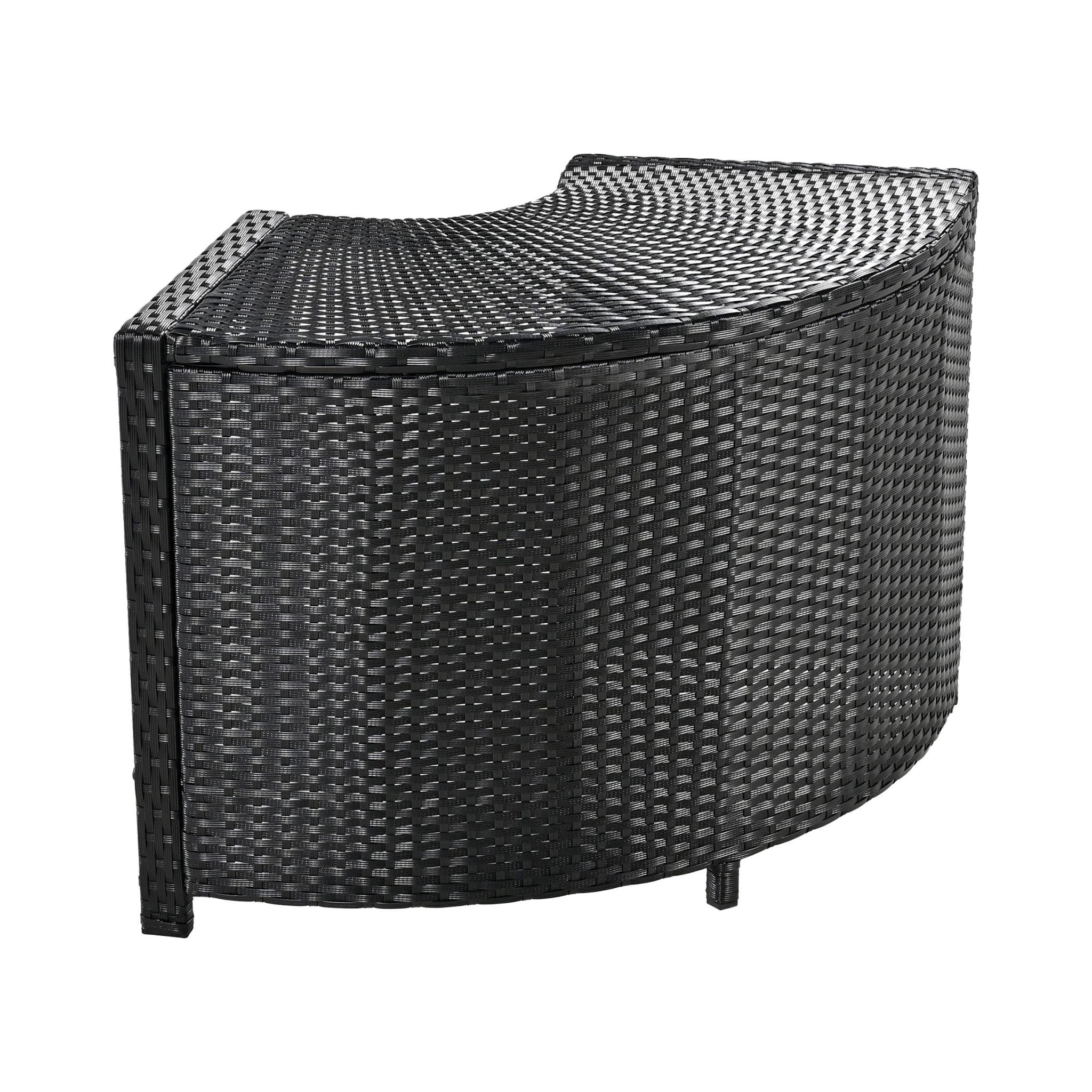 Large Outdoor Quadrilateral Spa Surround Rattan Sectional Sofa Set With Storage Compartments (SAK80217) - Energize Trek