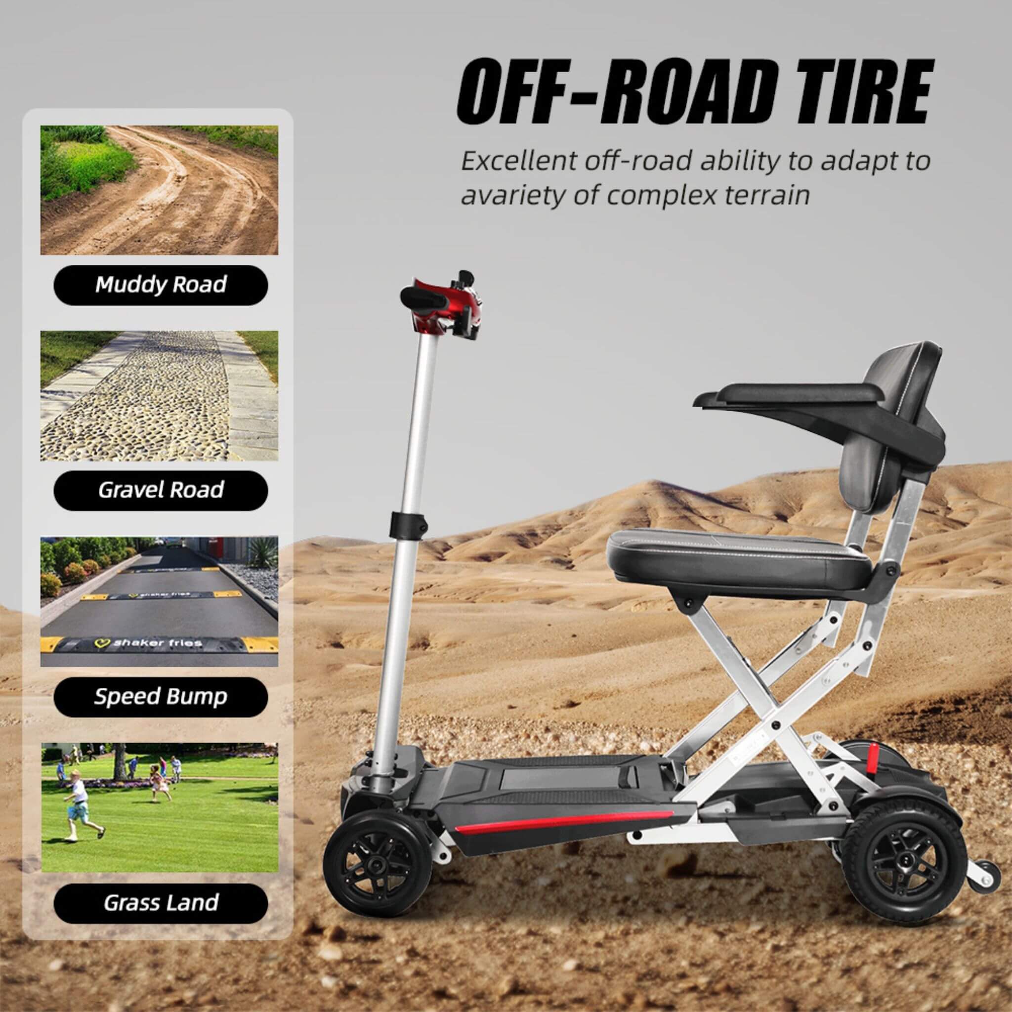Lightweight Powered Folding Mobility Scooter For Adults And Seniors (SAK53214) - Energize Trek