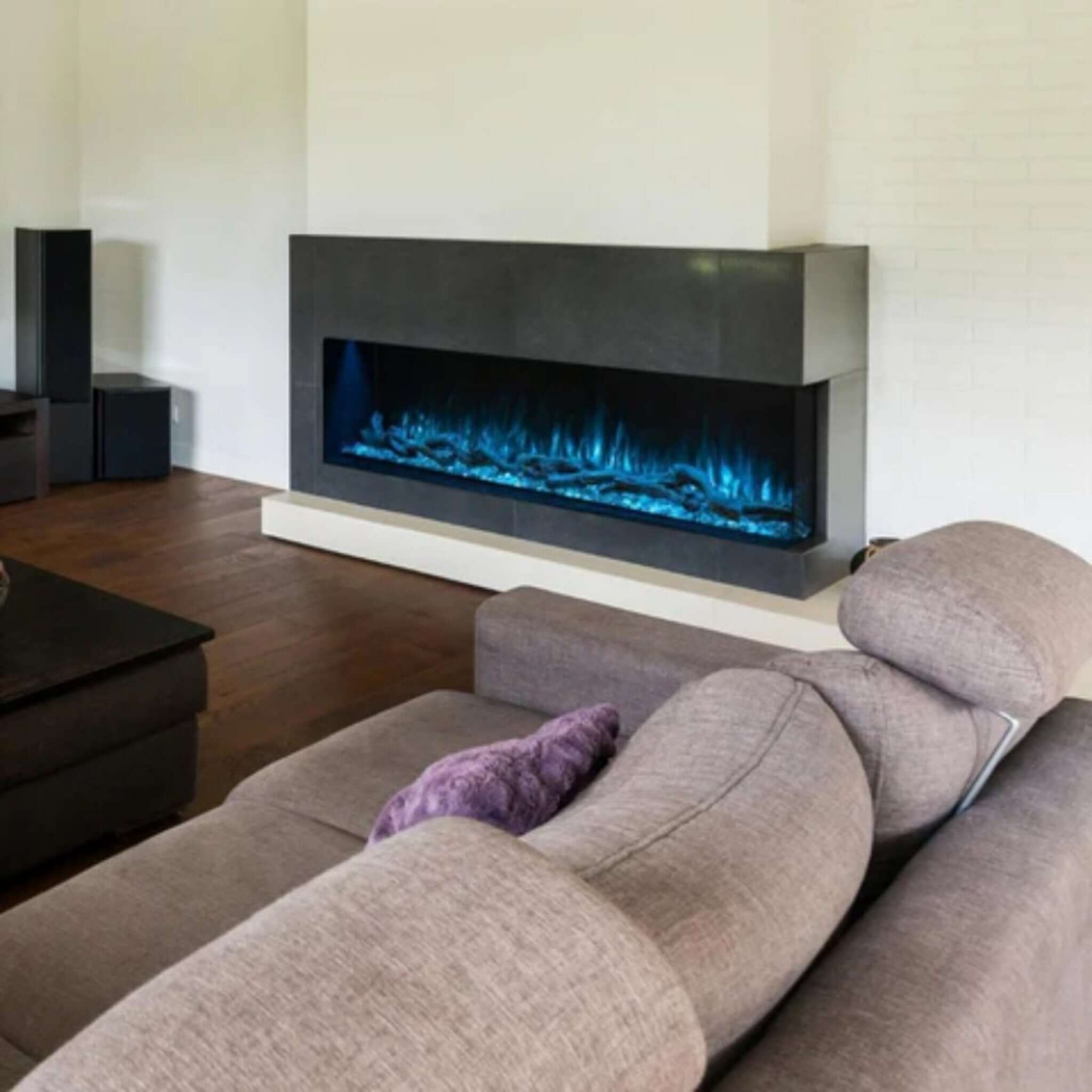 Modern Flames Landscape Pro Multi 56" Linear Multi-Sided Electric Fireplace With Hybrid Flame Technology [LPM-5616V2] (SAK67390) - Energize Trek