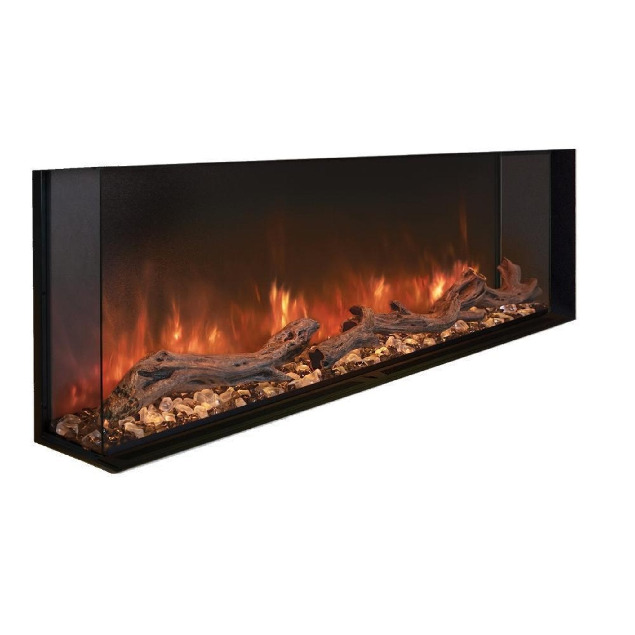 Modern Flames Landscape Pro Multi 56" Linear Multi-Sided Electric Fireplace With Hybrid Flame Technology [LPM-5616V2] (SAK67390) - Energize Trek