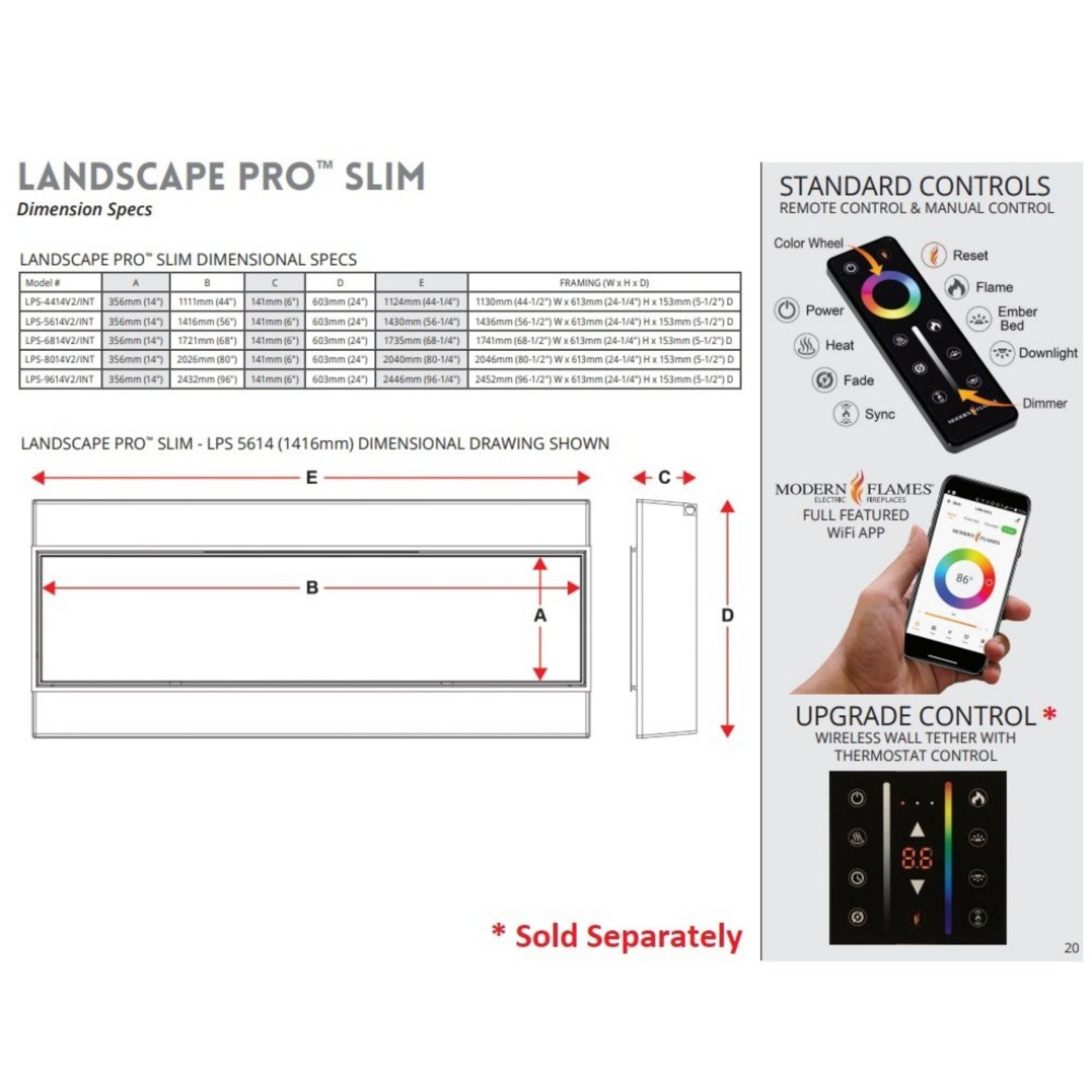 Modern Flames Landscape Pro Slim 44" Built-In Linear Electric Fireplace [LPS-4414V2] (SAK18695) - Energize Trek