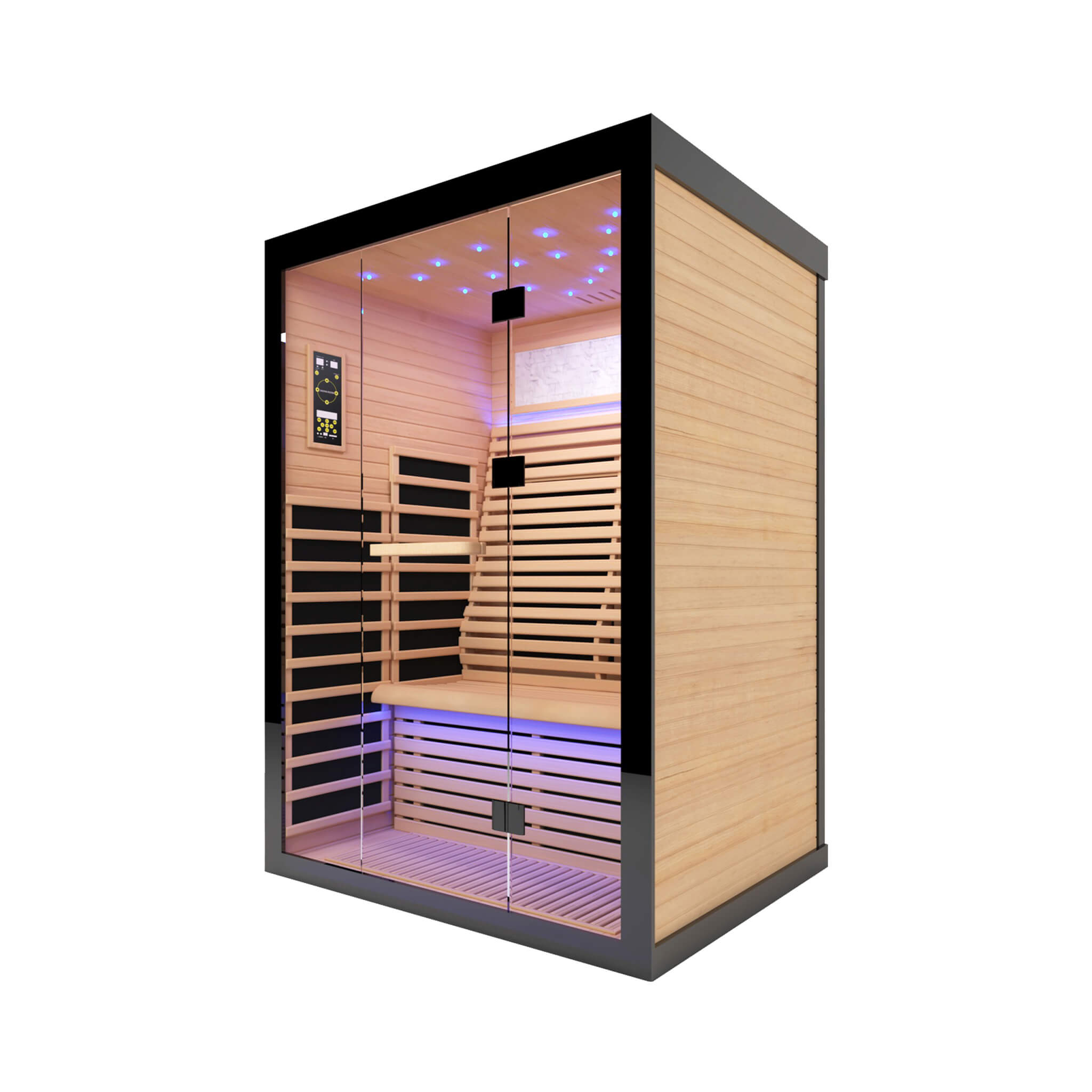 Luxury 2-Person Canadian Hemlock Wood Far Infrared Home Sauna (SAK02184) - Energize Trek