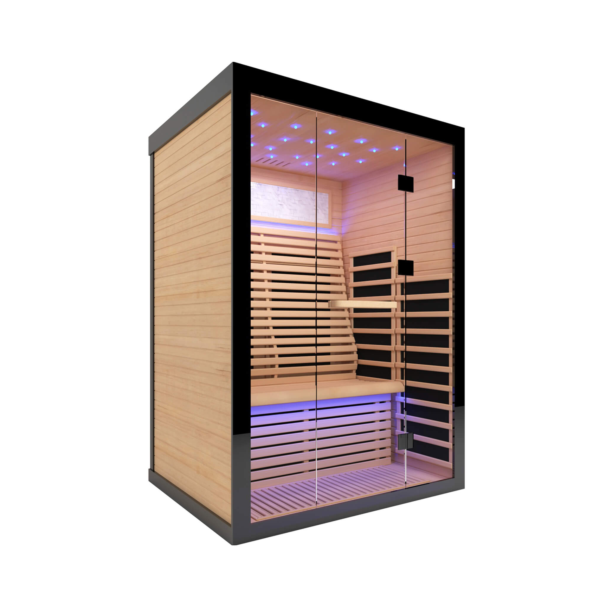 Luxury 2-Person Canadian Hemlock Wood Far Infrared Home Sauna (SAK02184) - Energize Trek