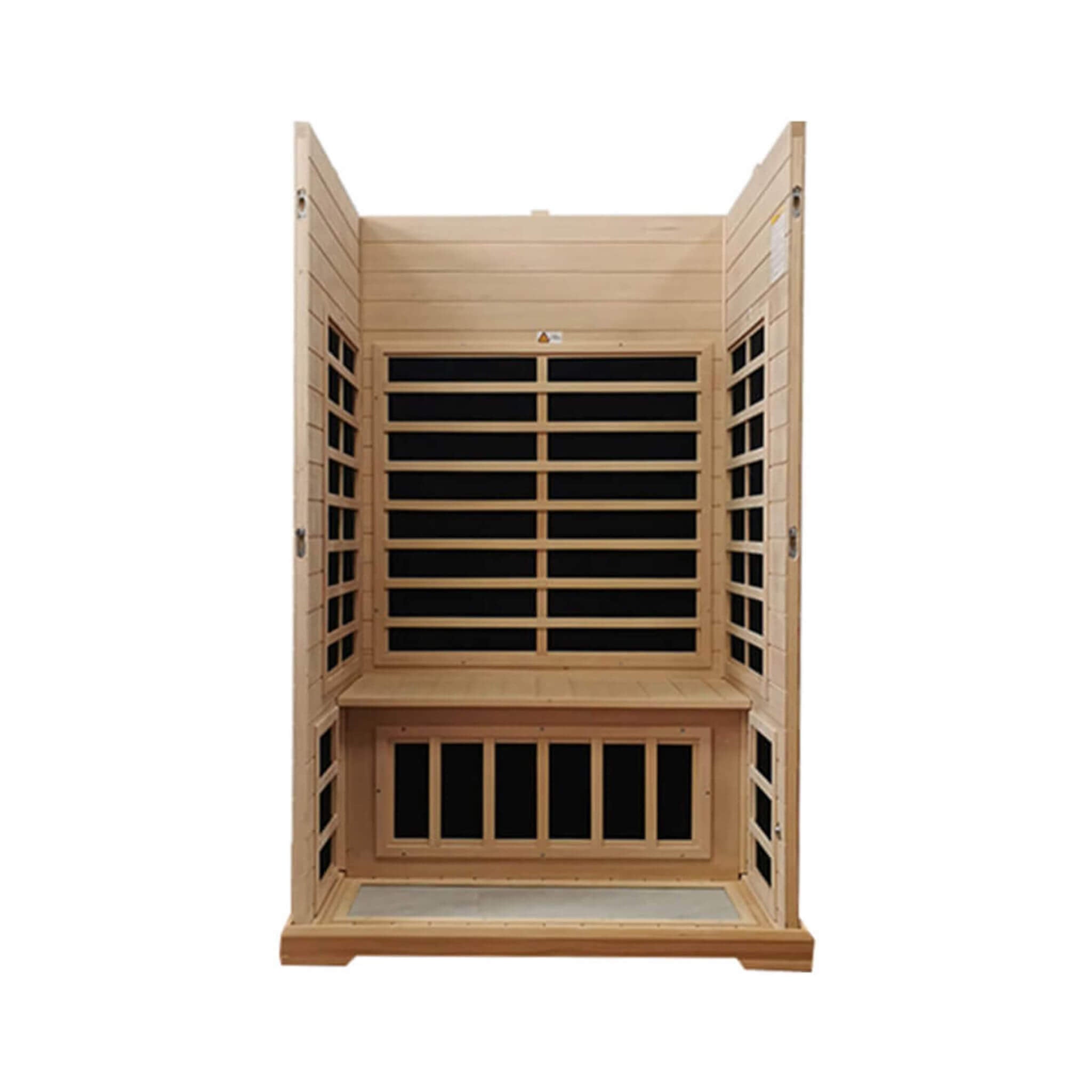 Luxury 2-Person Hemlock Wood FAR Infrared Sauna Room W/ Glass Door, 1750W (SAK81525) - Energize Trek