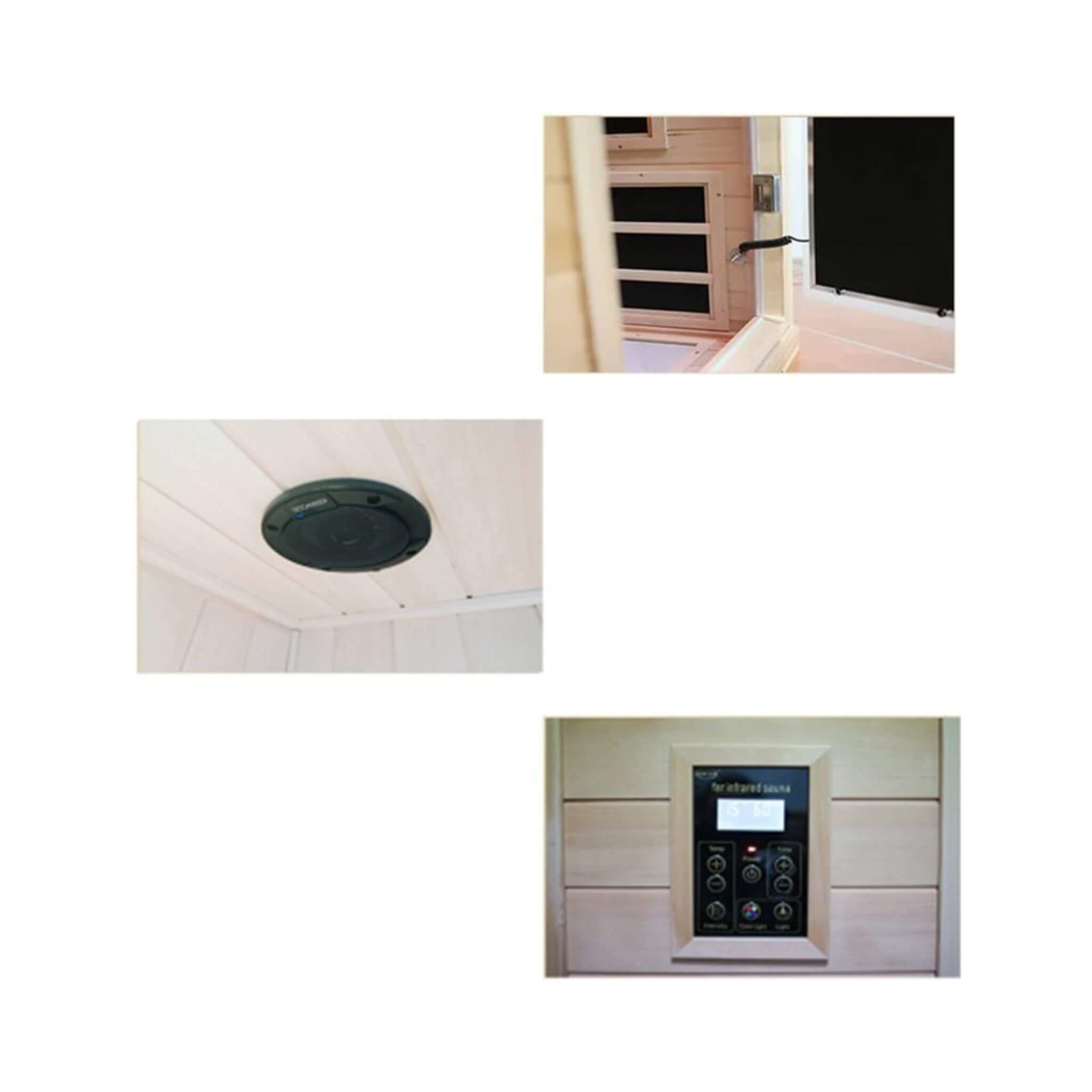 Luxury 2-Person Hemlock Wood FAR Infrared Sauna Room W/ Glass Door, 1750W (SAK81525) - Energize Trek
