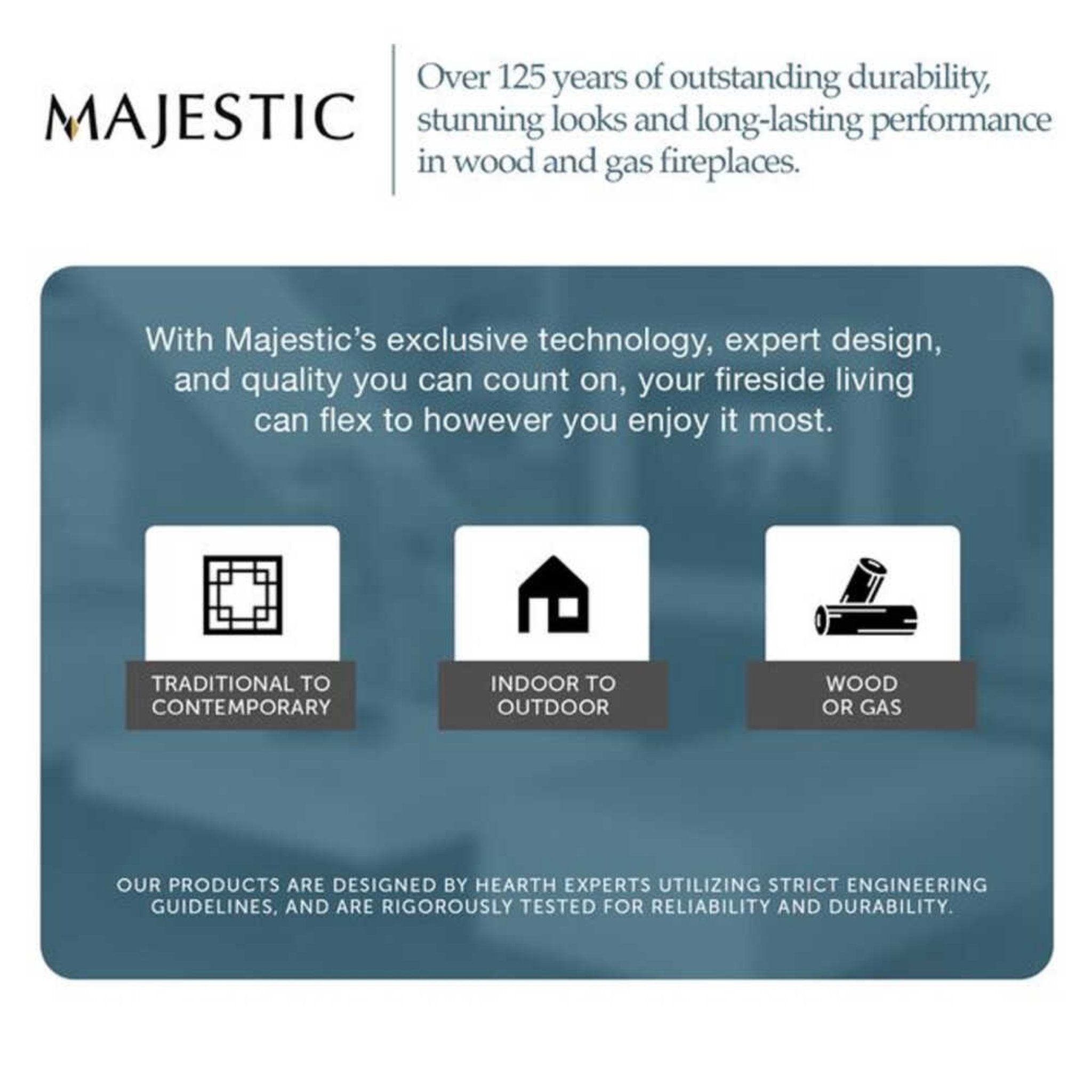 Majestic Meridian 42" Natural Gas Fireplace [MER42N] (SAK43895) - Energize Trek